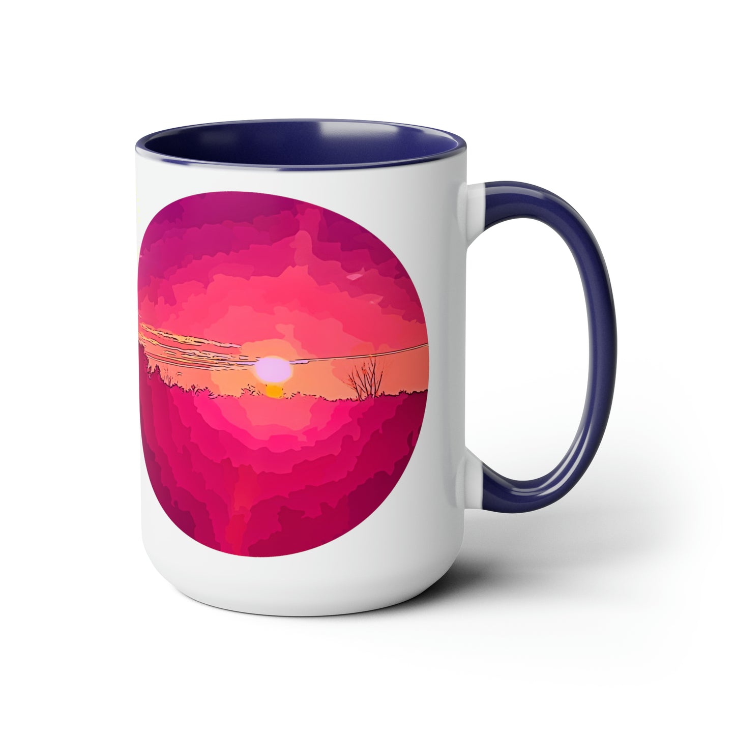 Intriguing Vistas™ Sunset Series Two-Tone Coffee Mugs, 15oz