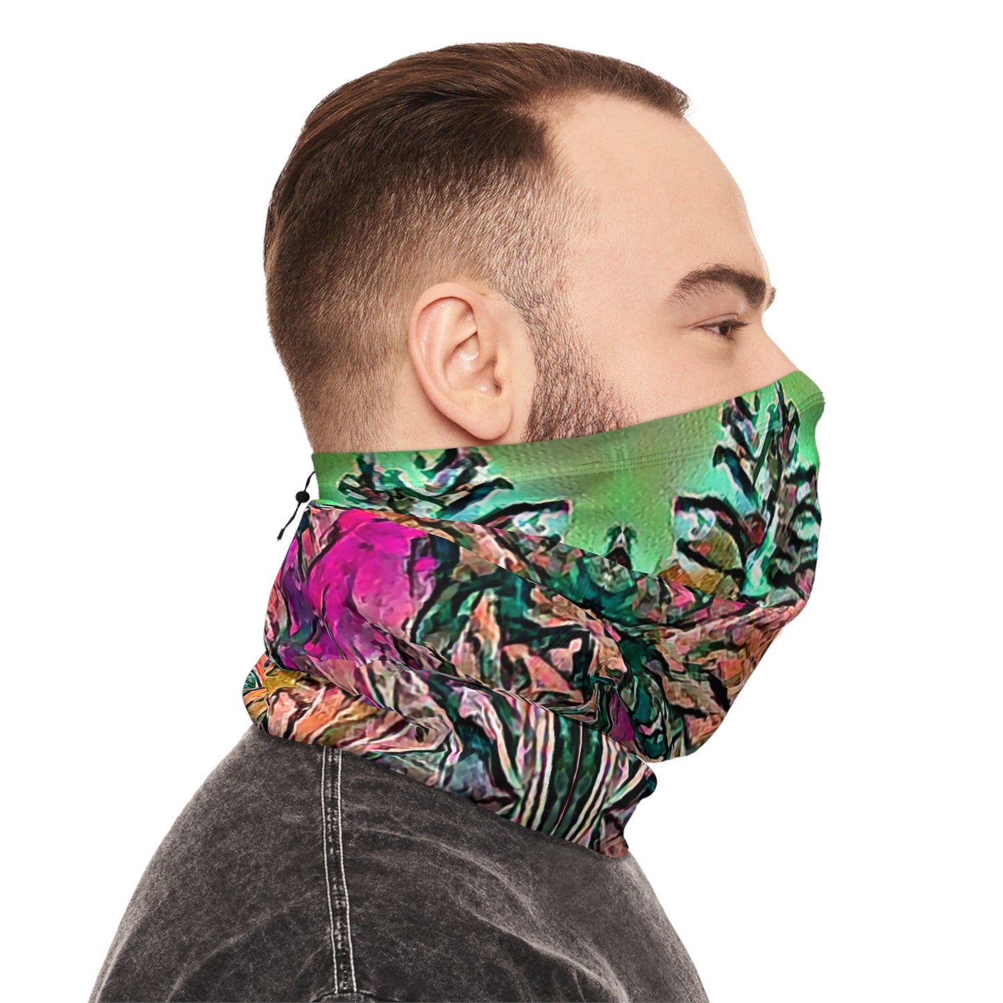 Custom Unisex Adult Winter Neck Gaiter With Drawstring From The Scenery Series At Intriguing Vistas