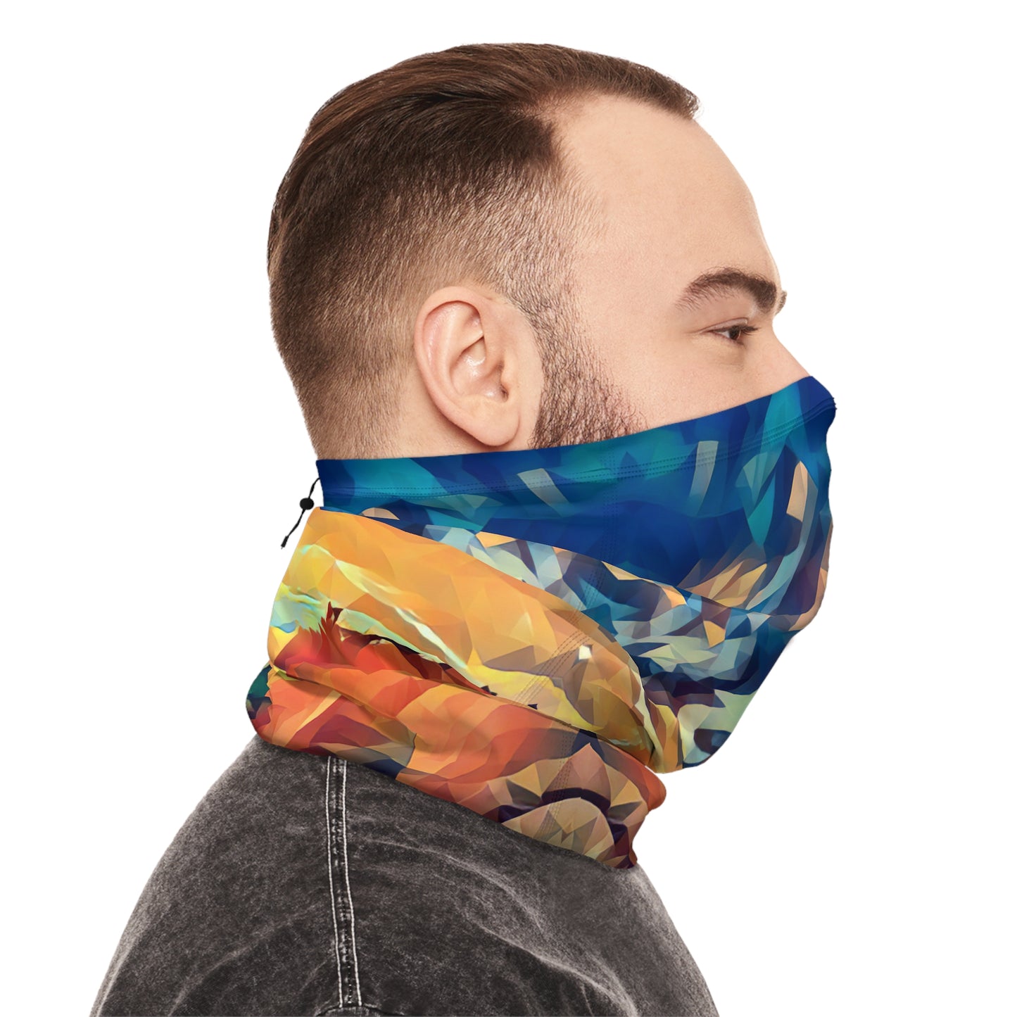 Custom Unisex Adult Winter Neck Gaiter With Drawstring From The Sunset Series At Intriguing Vistas