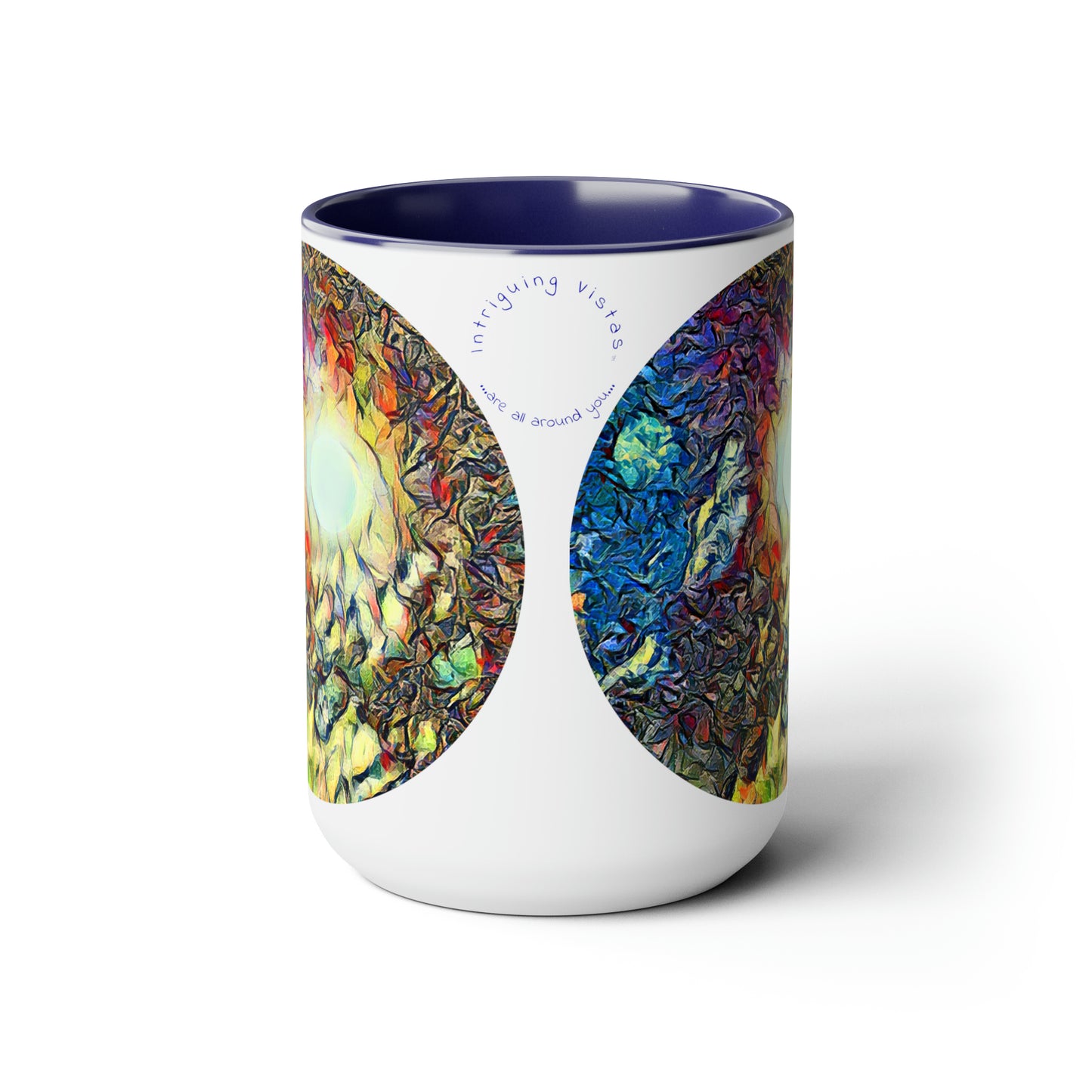 Intriguing Vistas™ Night Sky Series Two-Tone Coffee Mugs, 15oz