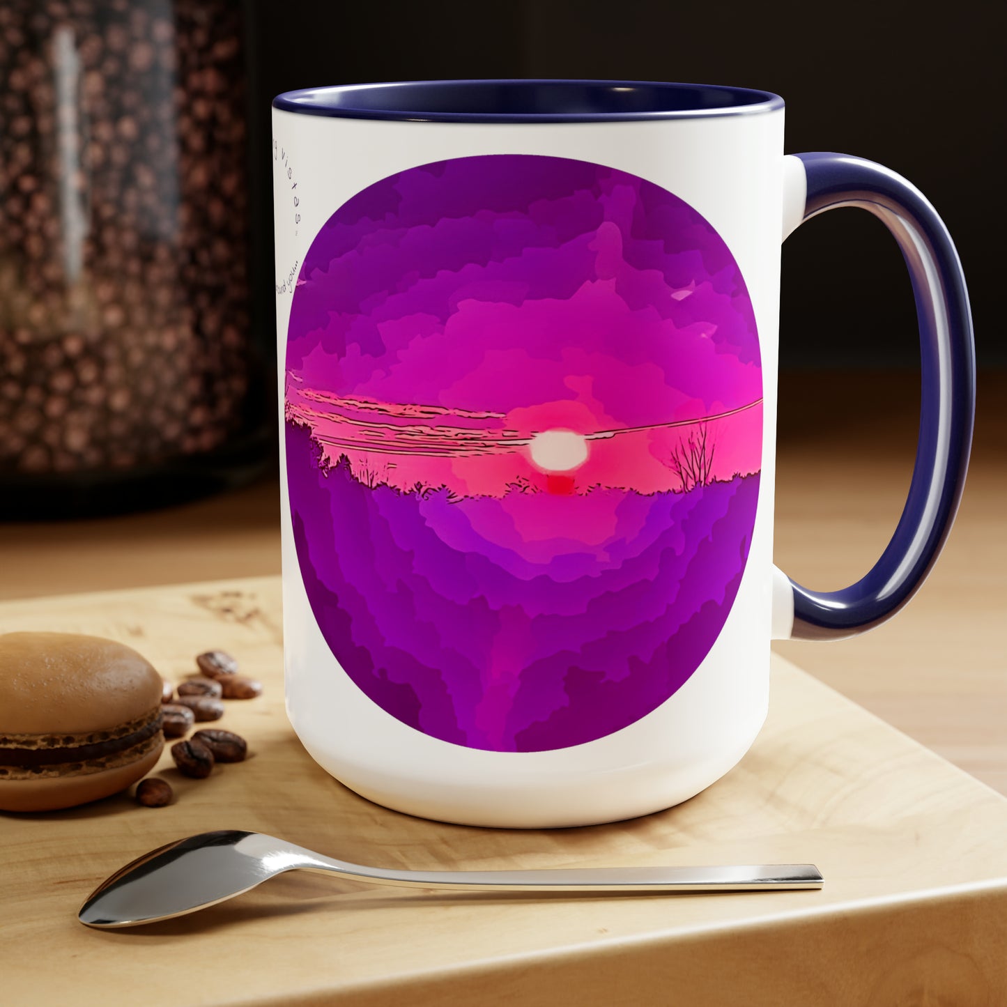 Intriguing Vistas™ Sunset Series Two-Tone Coffee Mugs, 15oz