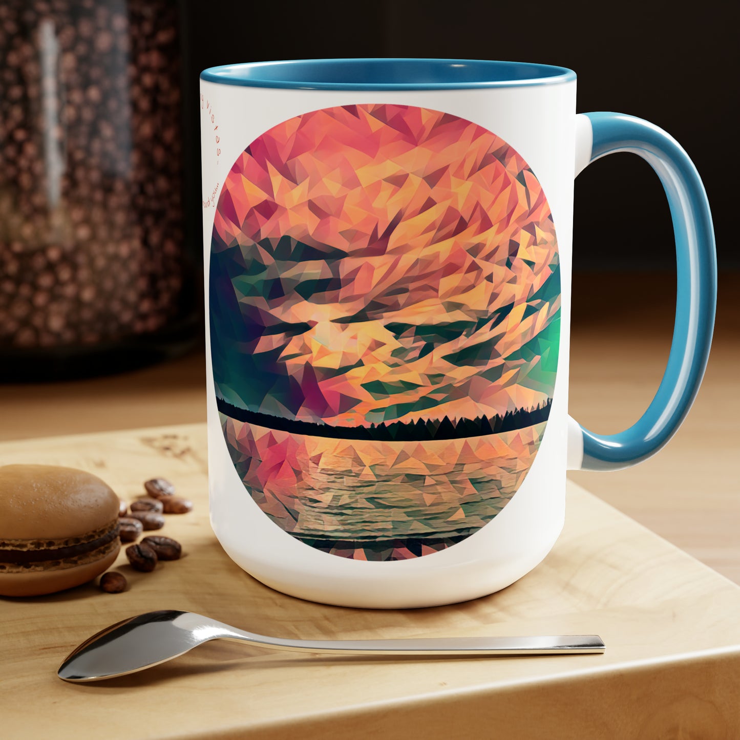 Intriguing Vistas™ Sunset Series Two-Tone Coffee Mugs, 15oz