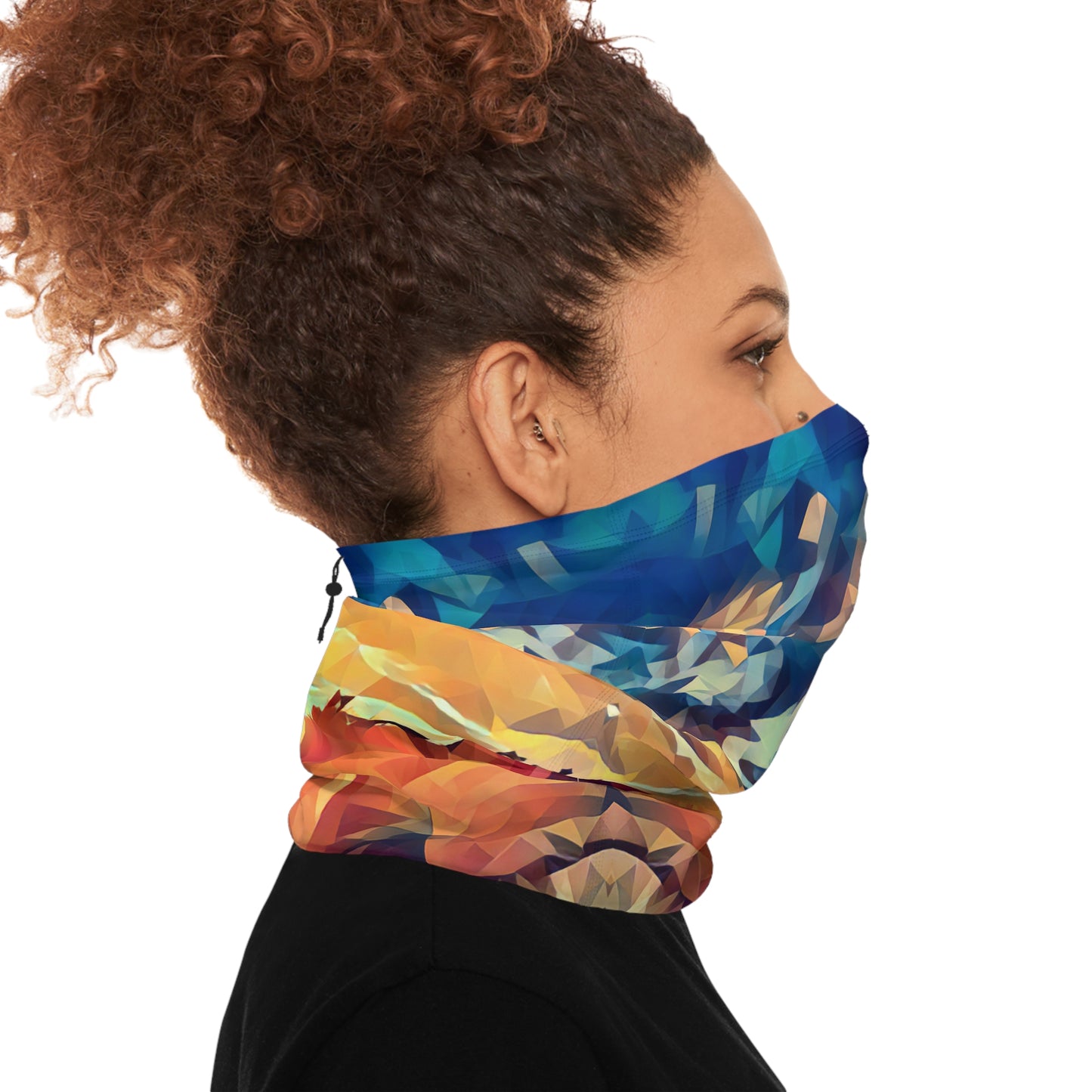 Custom Unisex Adult Winter Neck Gaiter With Drawstring From The Sunset Series At Intriguing Vistas