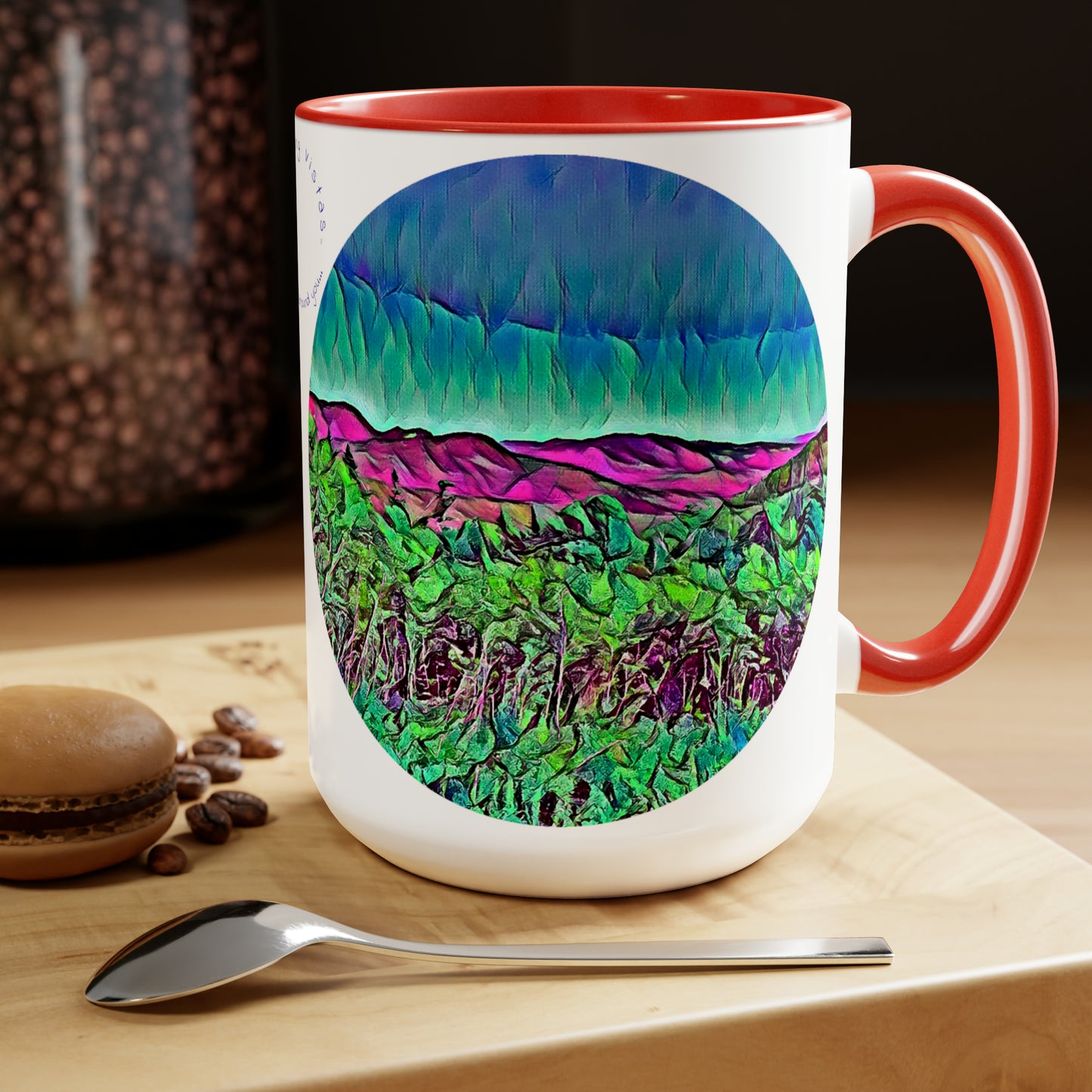 Intriguing Vistas™ Scenery Series Two-Tone Coffee Mugs, 15oz