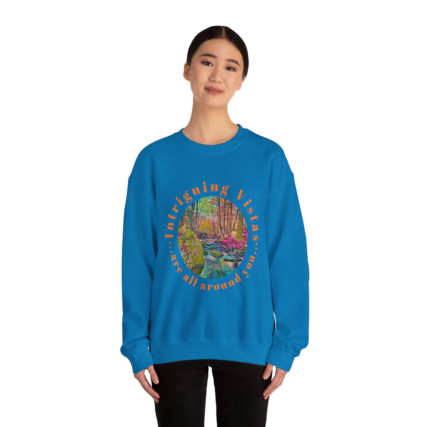 Gildan 18000 Unisex Adult Heavy Blend Crewneck Sweatshirt Available in Multiple Colors from the Scenery Series at Intriguing Vistas