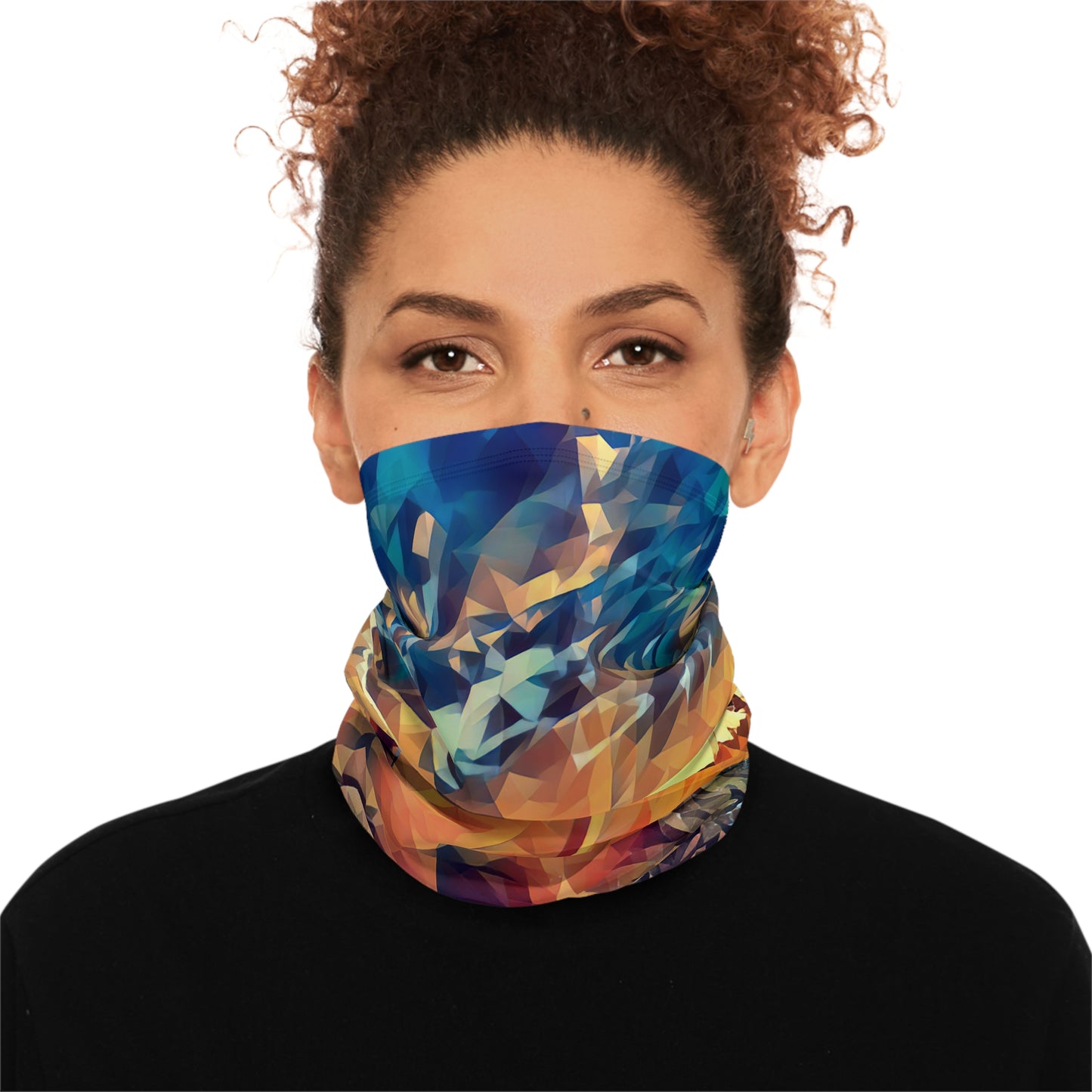 Custom Unisex Adult Winter Neck Gaiter With Drawstring From The Sunset Series At Intriguing Vistas