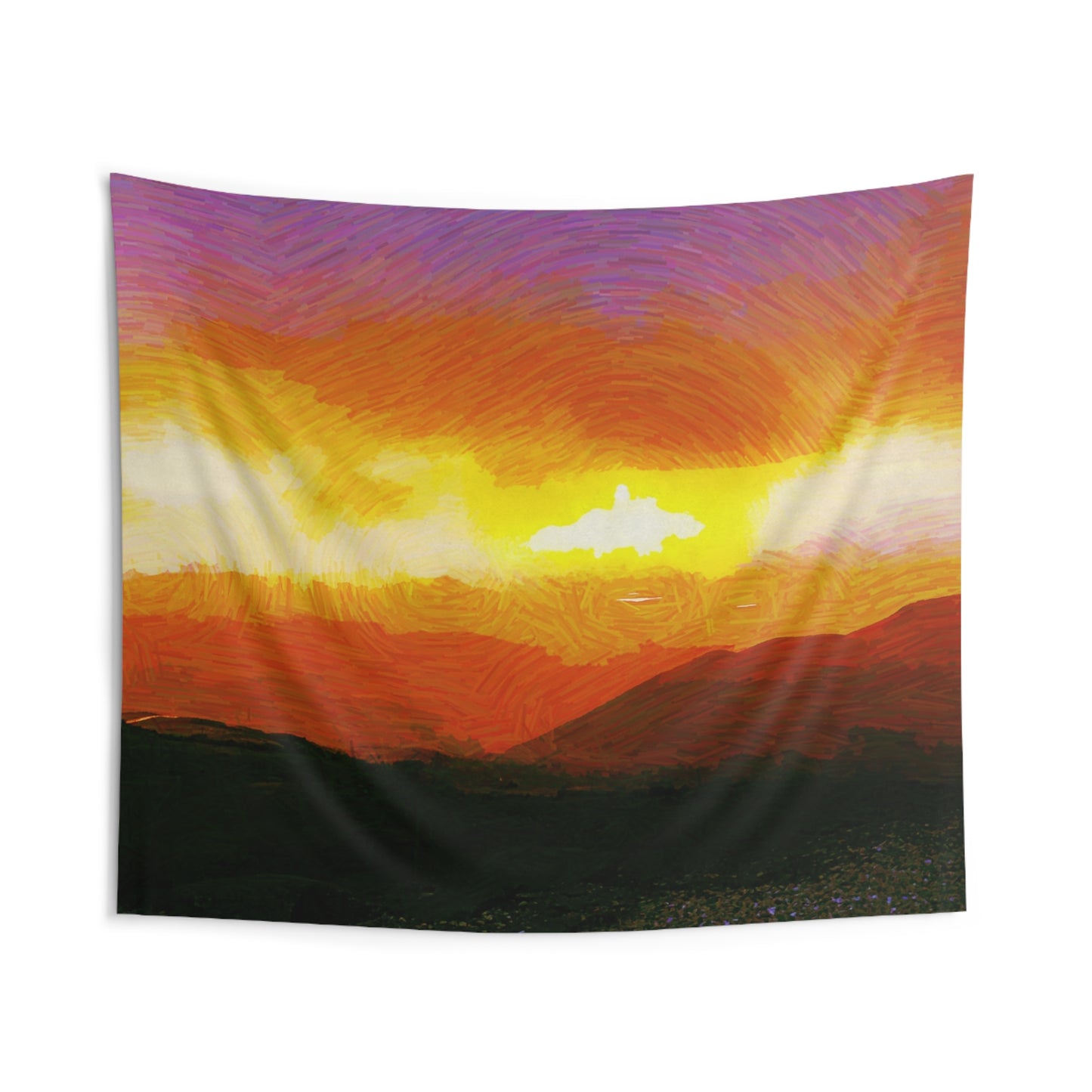 Custom Printed Wall Tapestry Available In Multiple Sizes From The Sunset Series At Intriguing Vistas