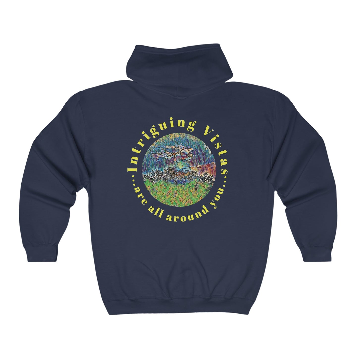 Gildan 18600 Unisex Adult Heavy Blend Full Zip Hooded Sweatshirt from the Night Sky Series at Intriguing Vistas