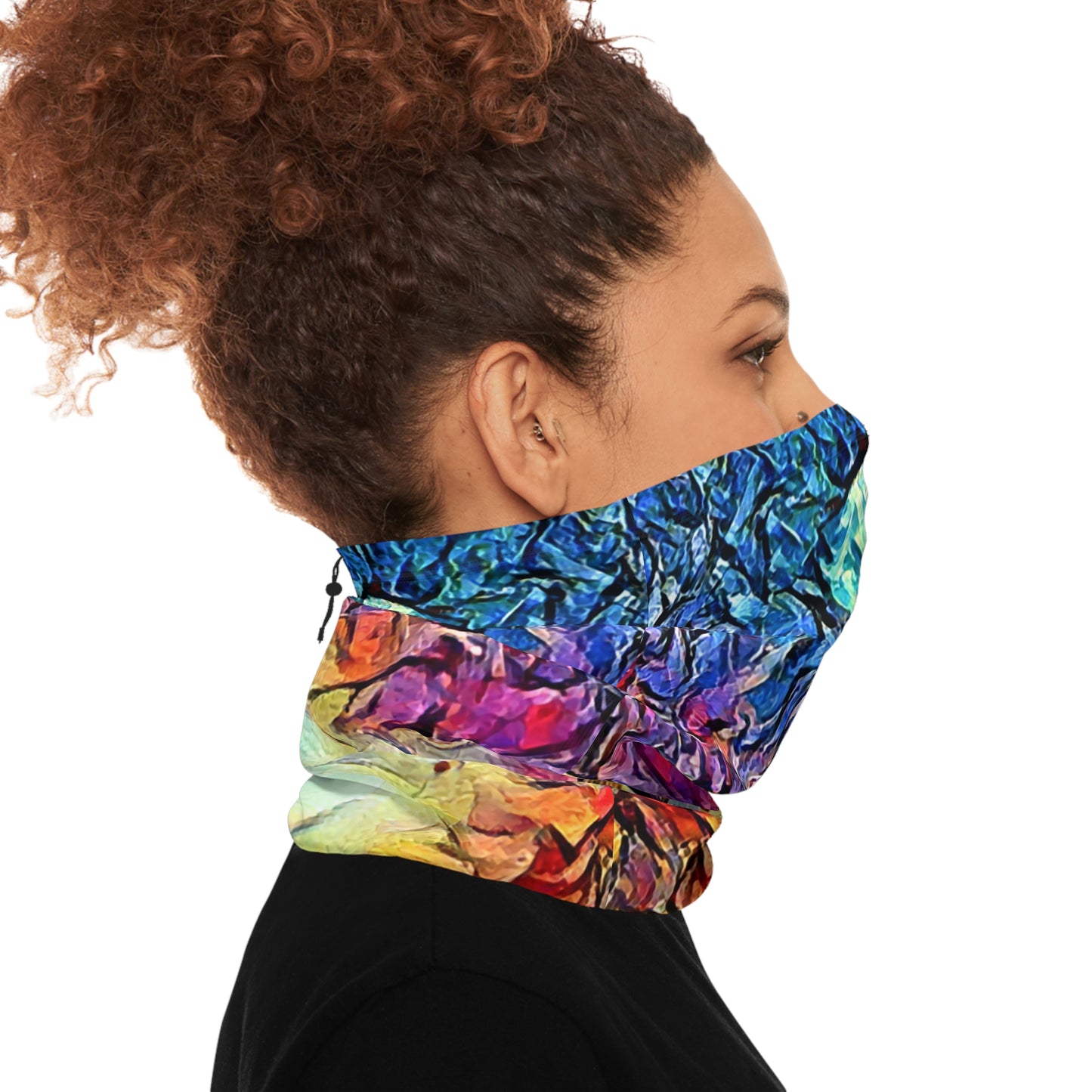 Custom Unisex Adult Winter Neck Gaiter With Drawstring From The Night Sky Series At Intriguing Vistas