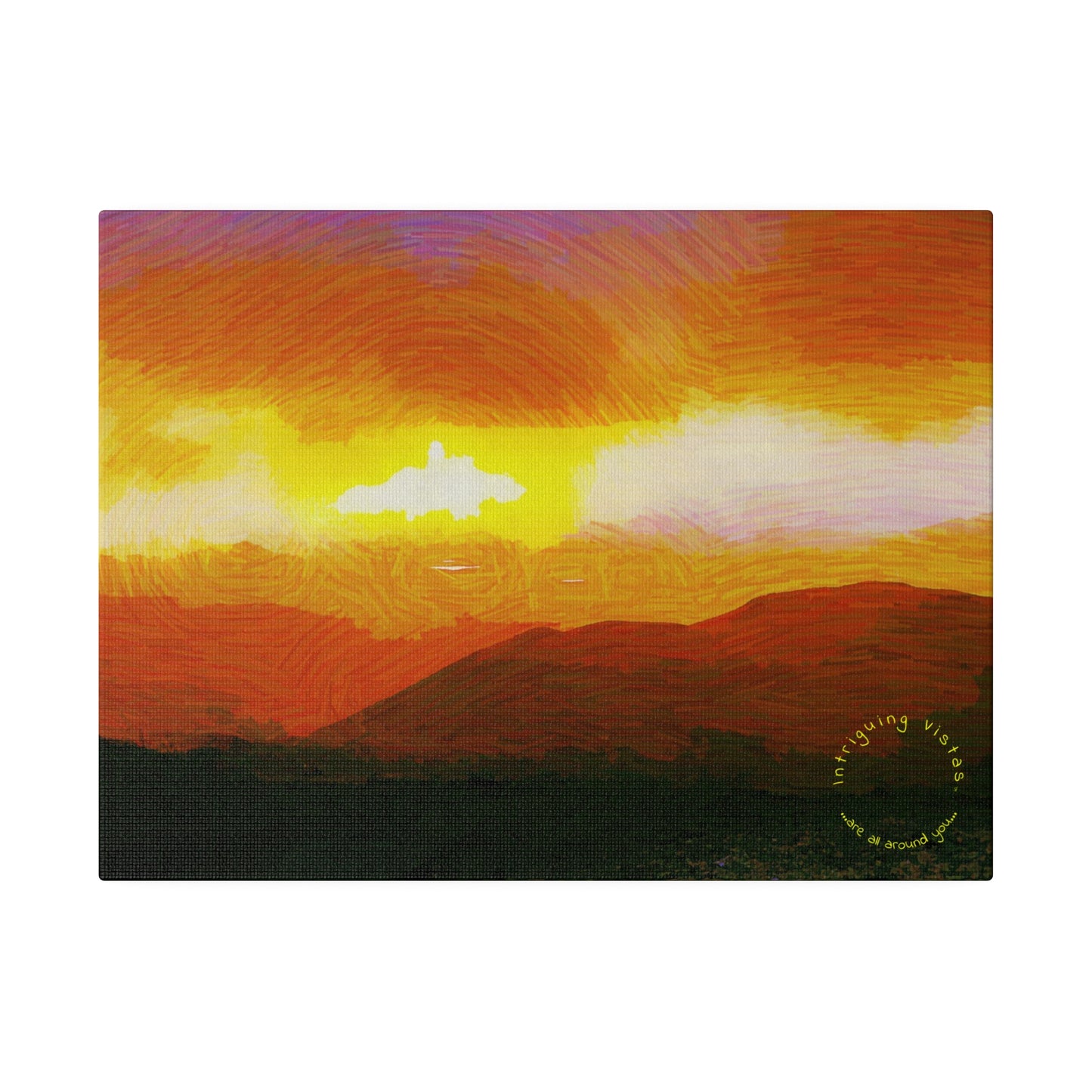 Intriguing Vistas™ Sunset Series Matte Canvas Print in 12 Landscape Sizes!!