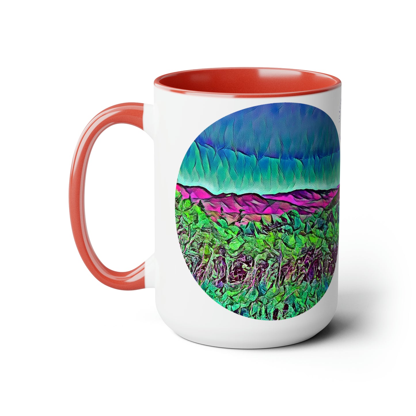 Intriguing Vistas™ Scenery Series Two-Tone Coffee Mugs, 15oz