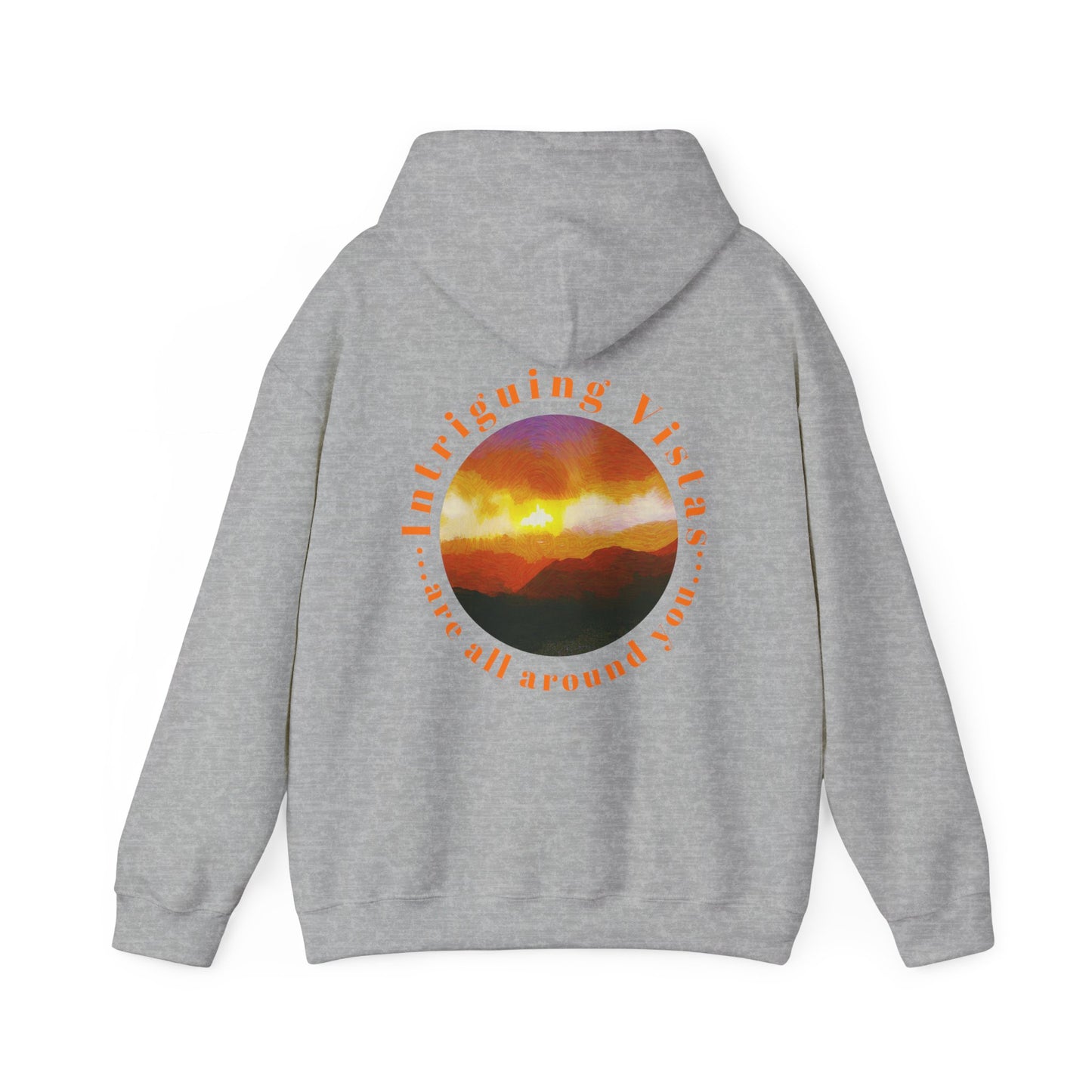 Gildan 18500 Unisex Adult Heavy Blend Crewneck Hooded Sweatshirt from the Sunset Series at Intriguing Vistas