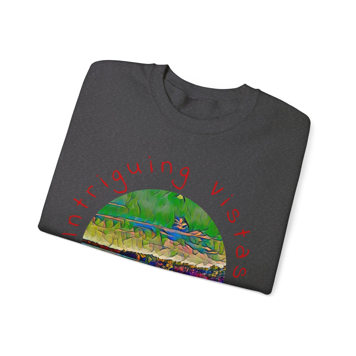 Intriguing Vistas™ Scenery Series Unisex Heavy Blend™ Crewneck Sweatshirt in 7 colors!