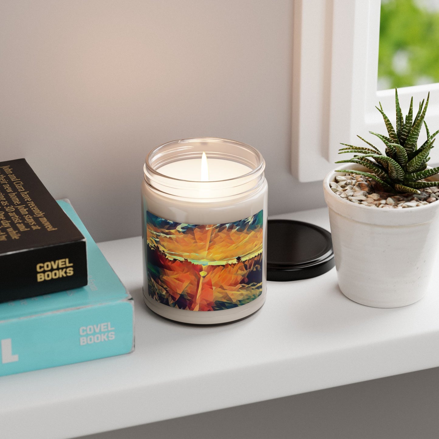 Custom Printed Candle available in five scents from the Sunset Series at Intriguing Vistas