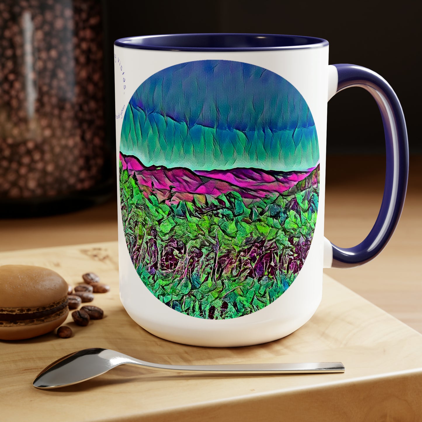 Intriguing Vistas™ Scenery Series Two-Tone Coffee Mugs, 15oz