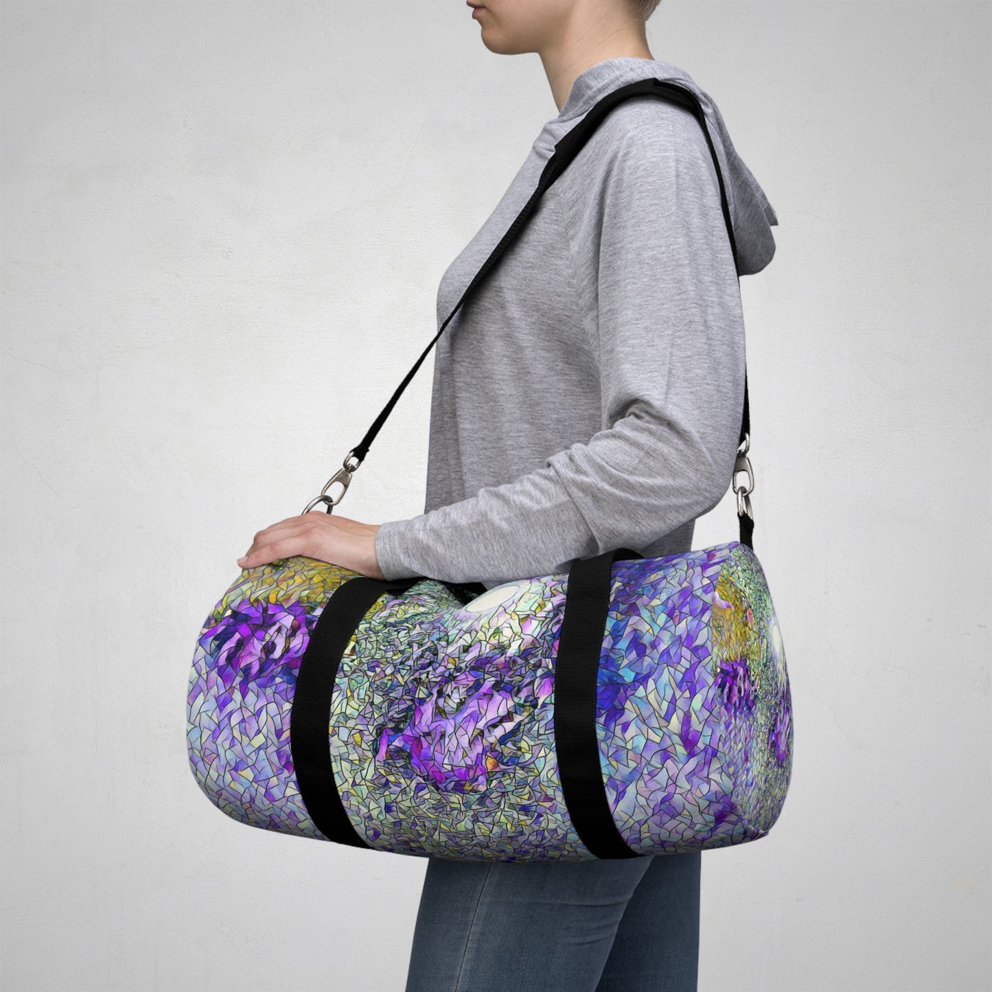 Custom Duffel Bag available in two sizes from the Night Sky Series at Intriguing Vistas