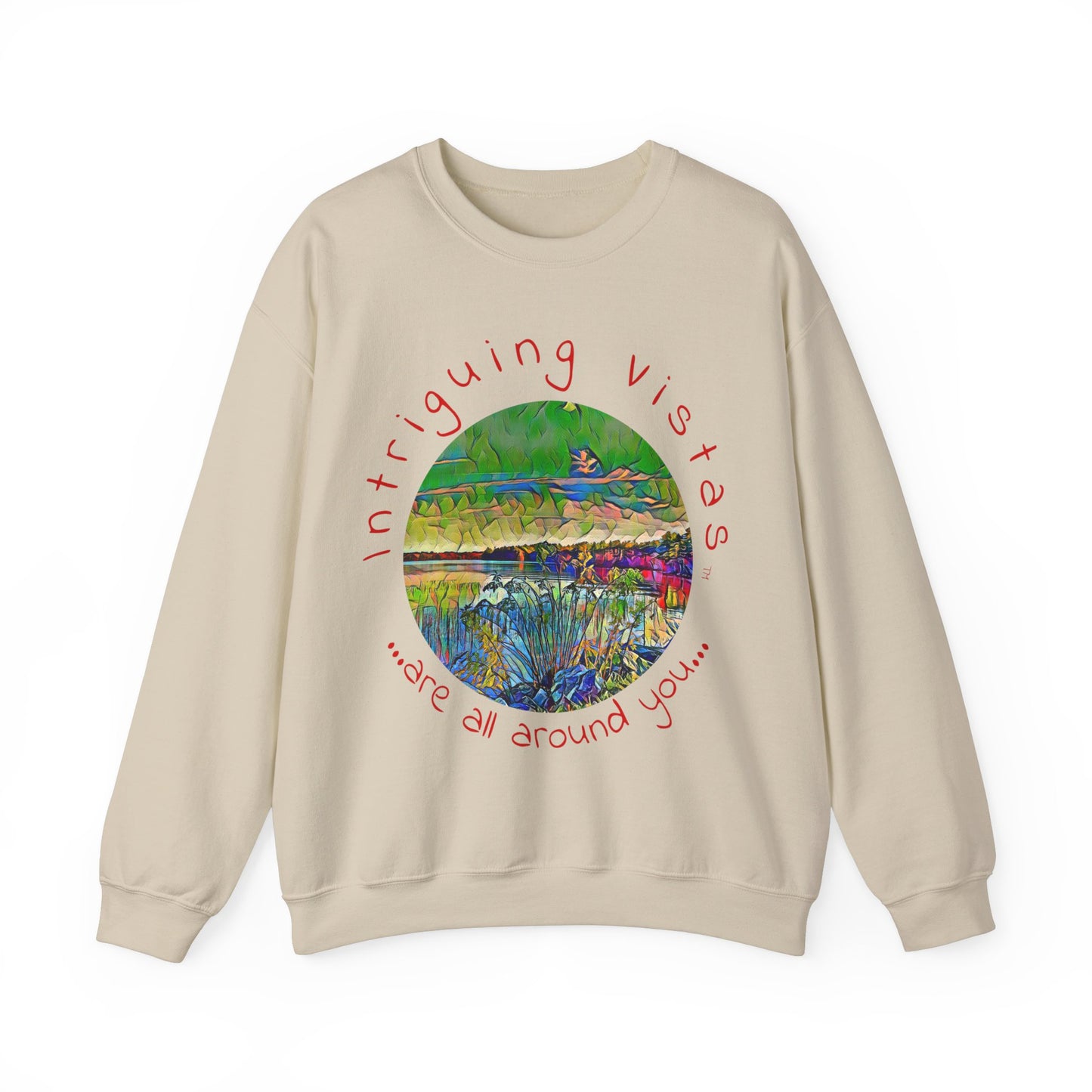 Intriguing Vistas™ Scenery Series Unisex Heavy Blend™ Crewneck Sweatshirt in 7 colors!