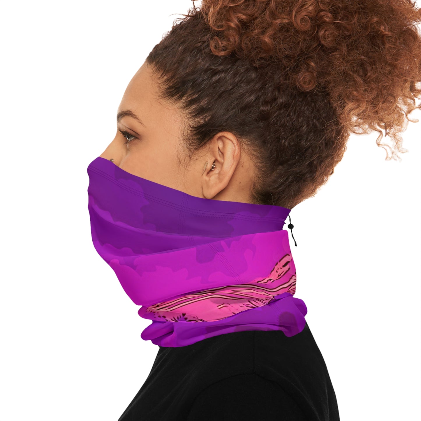 Custom Unisex Adult Winter Neck Gaiter With Drawstring From The Sunset Series At Intriguing Vistas