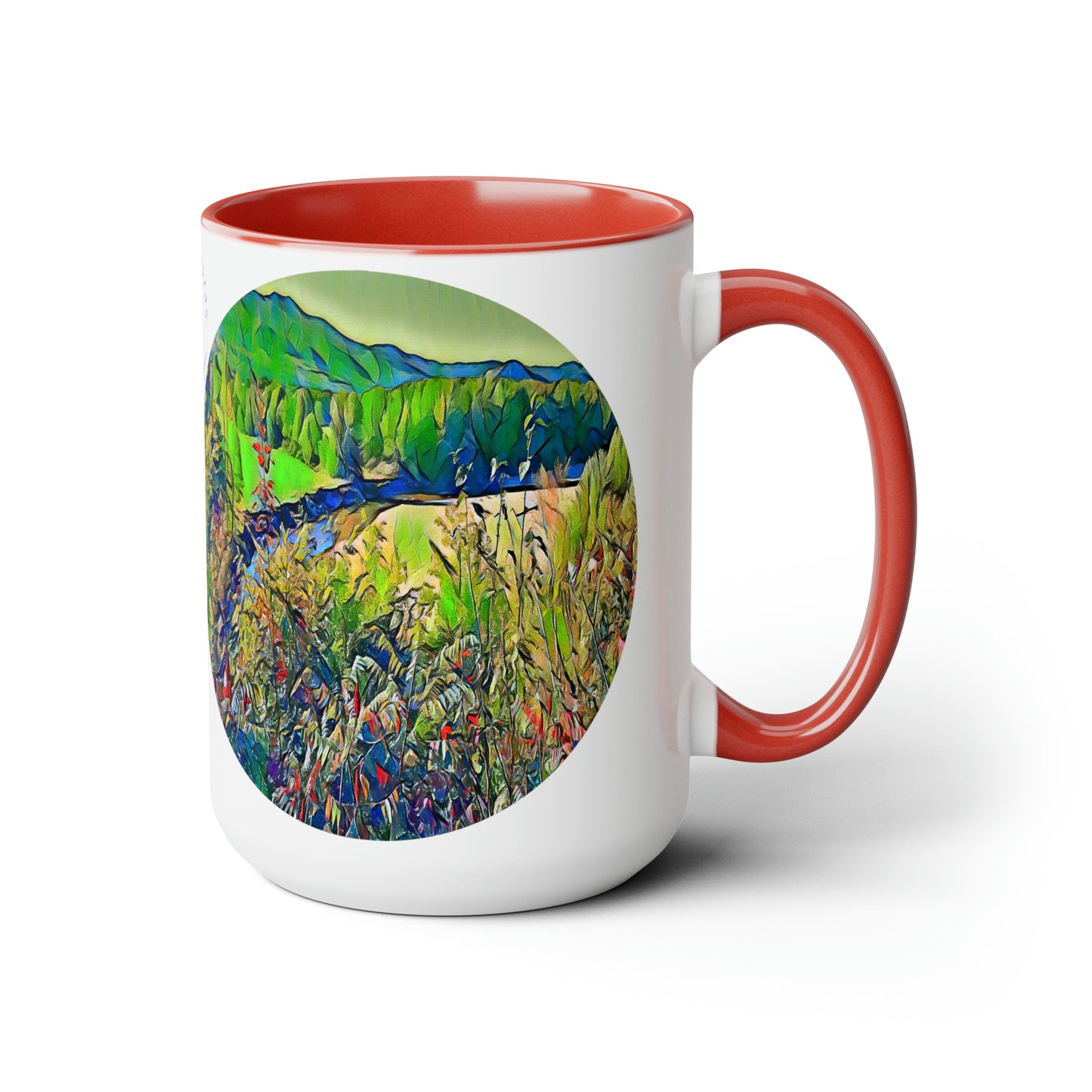 Intriguing Vistas™ Scenery Series Two-Tone Coffee Mugs, 15oz