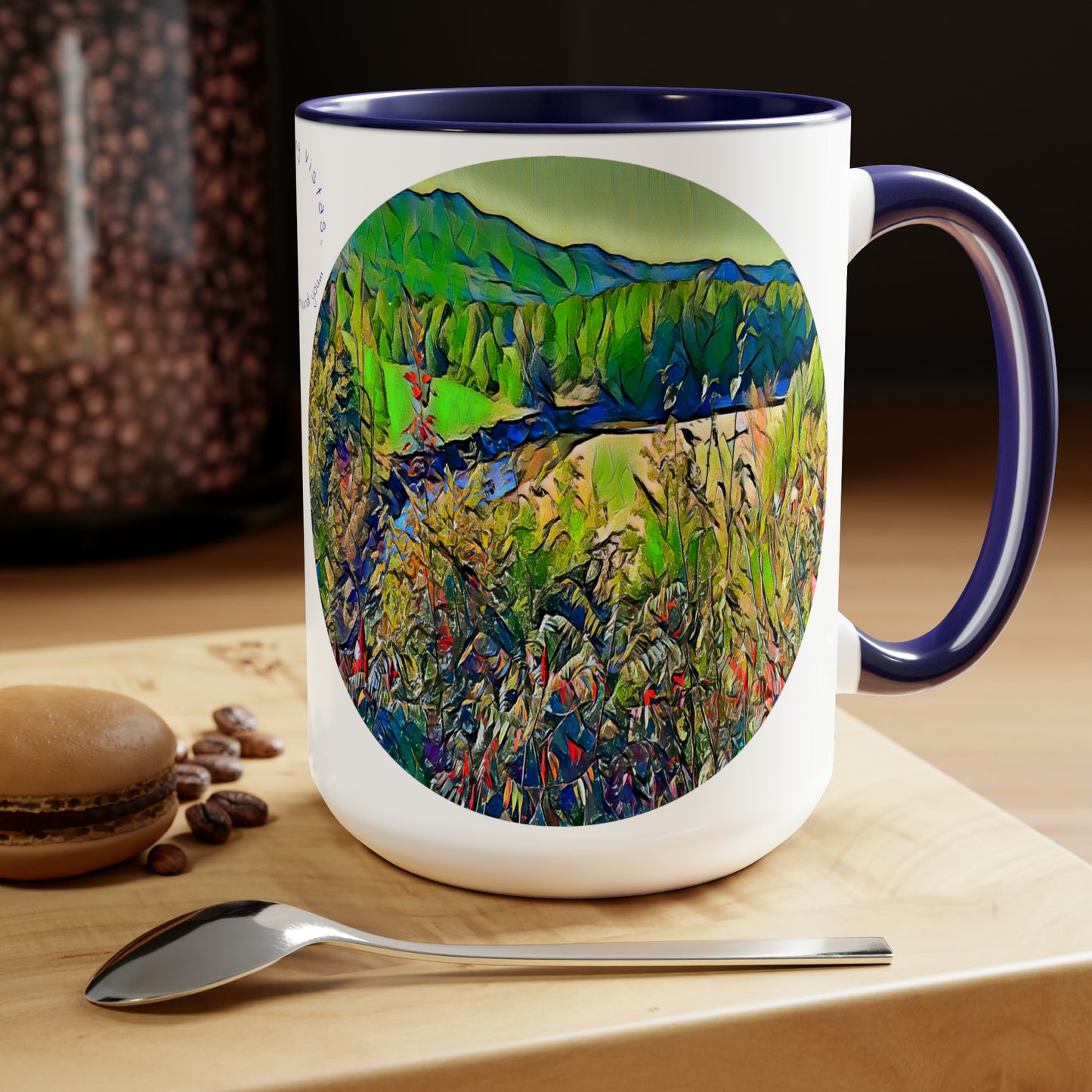 Intriguing Vistas™ Scenery Series Two-Tone Coffee Mugs, 15oz