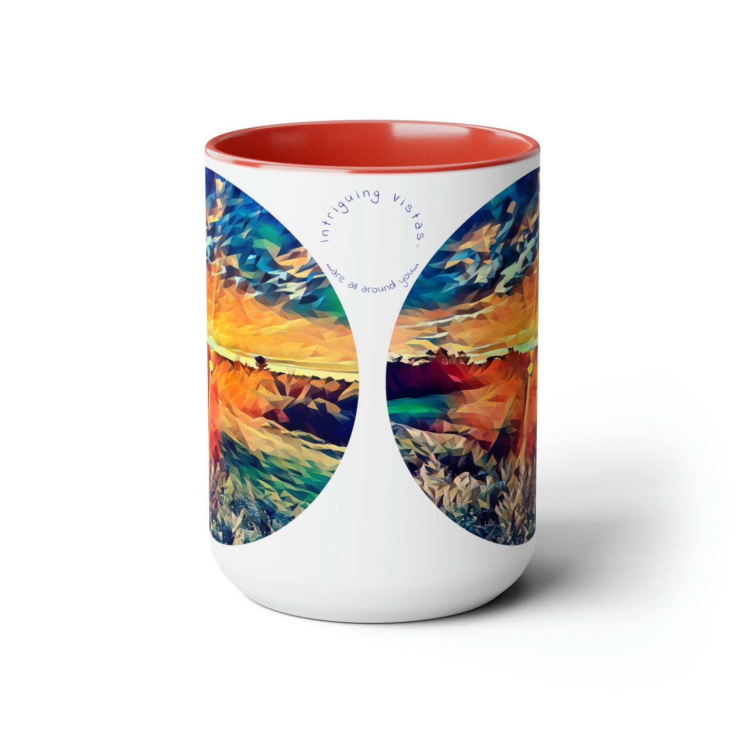 Intriguing Vistas™ Sunset Series Two-Tone Coffee Mugs, 15oz