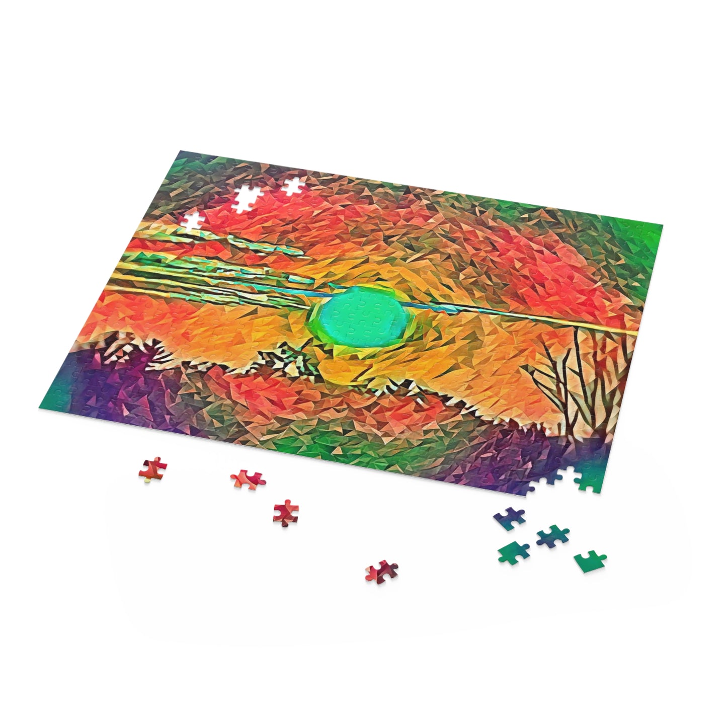 Custom Jigsaw Puzzle Available in Three Sizes from the Sunset Series at Intriguing Vistas