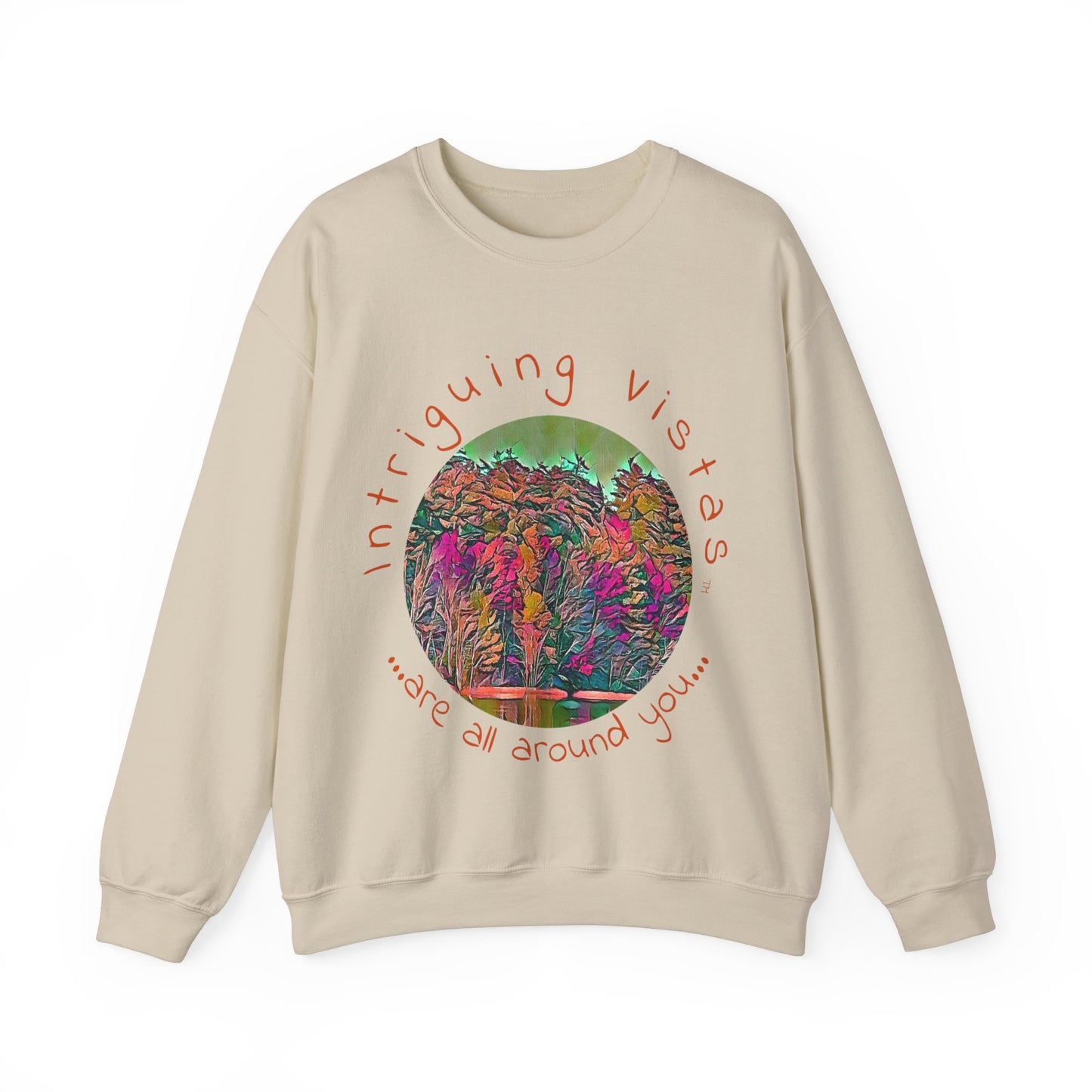 Intriguing Vistas™ Scenery Series Unisex Heavy Blend™ Crewneck Sweatshirt in 7 colors!