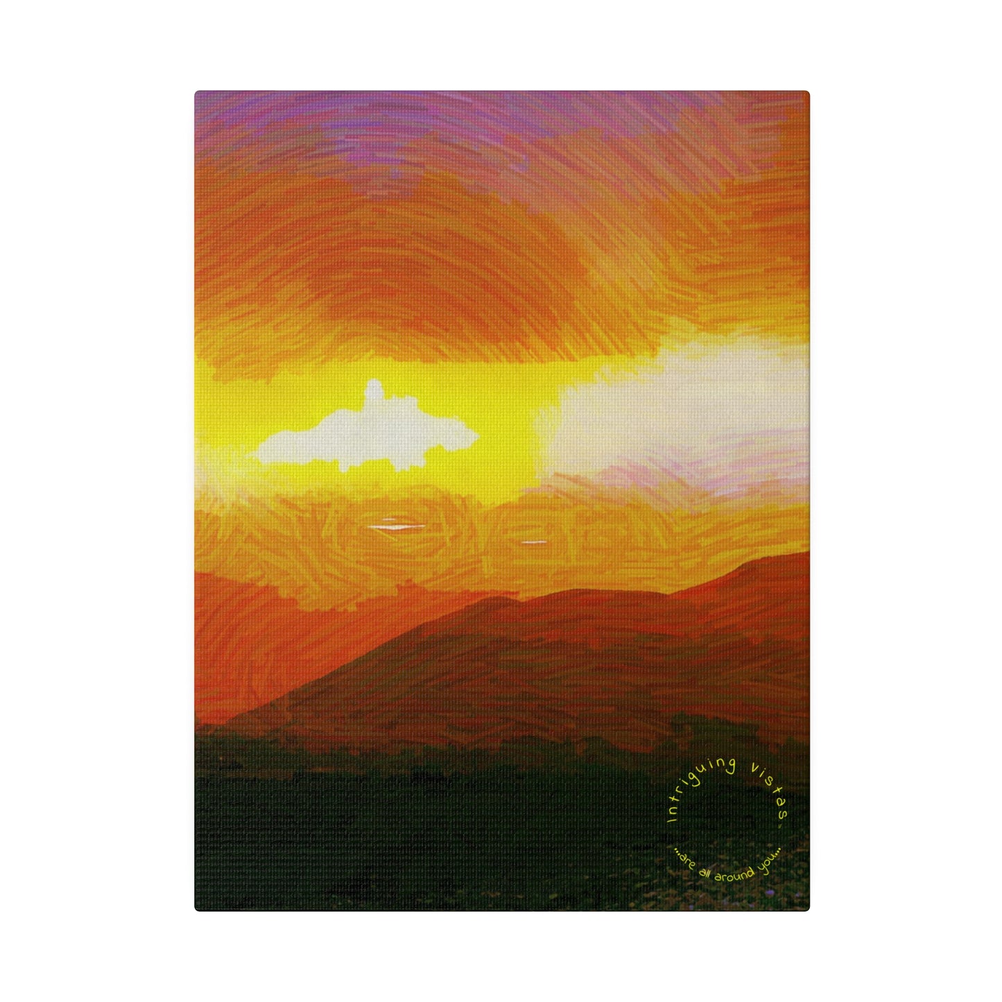 Intriguing Vistas™ Sunset Series Matte Canvas Print in 12 Portrait Sizes!!