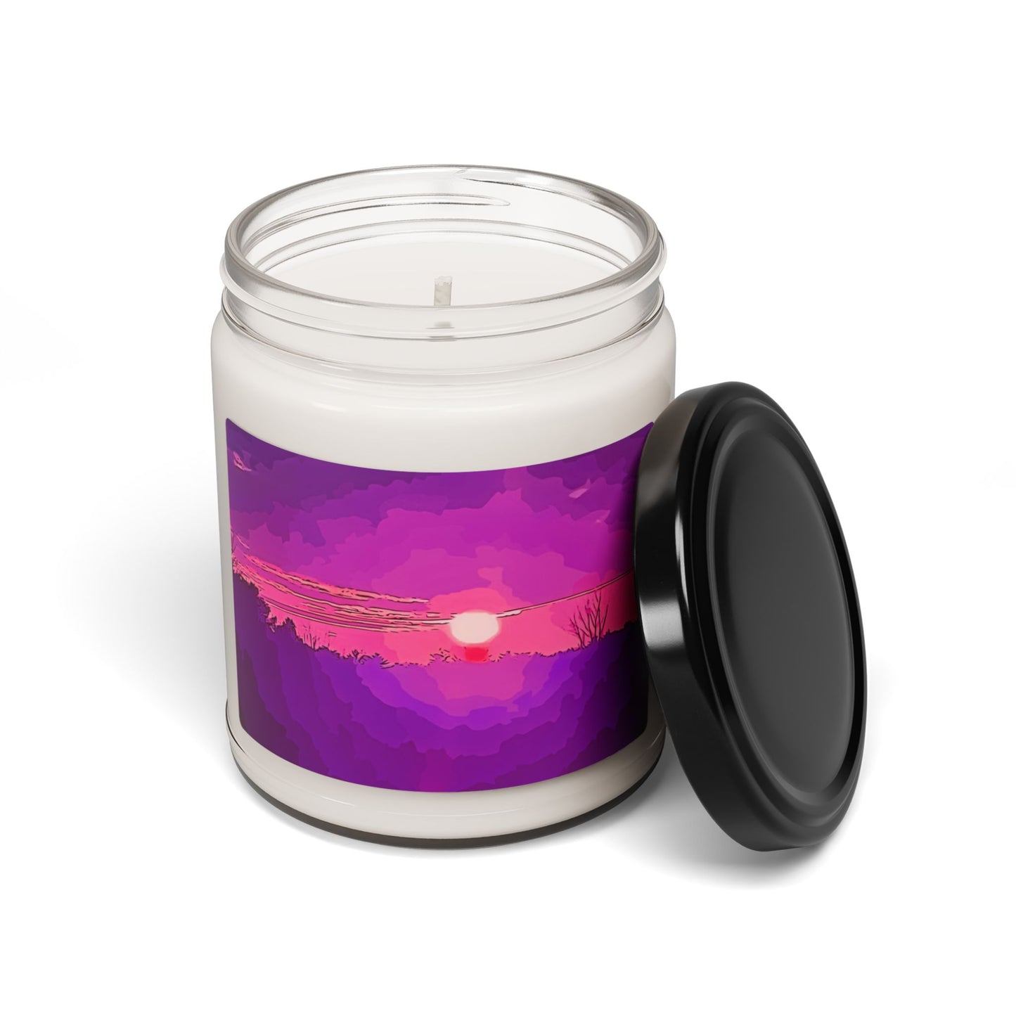 Custom Printed Candle available in five scents from the Sunset Series at Intriguing Vistas