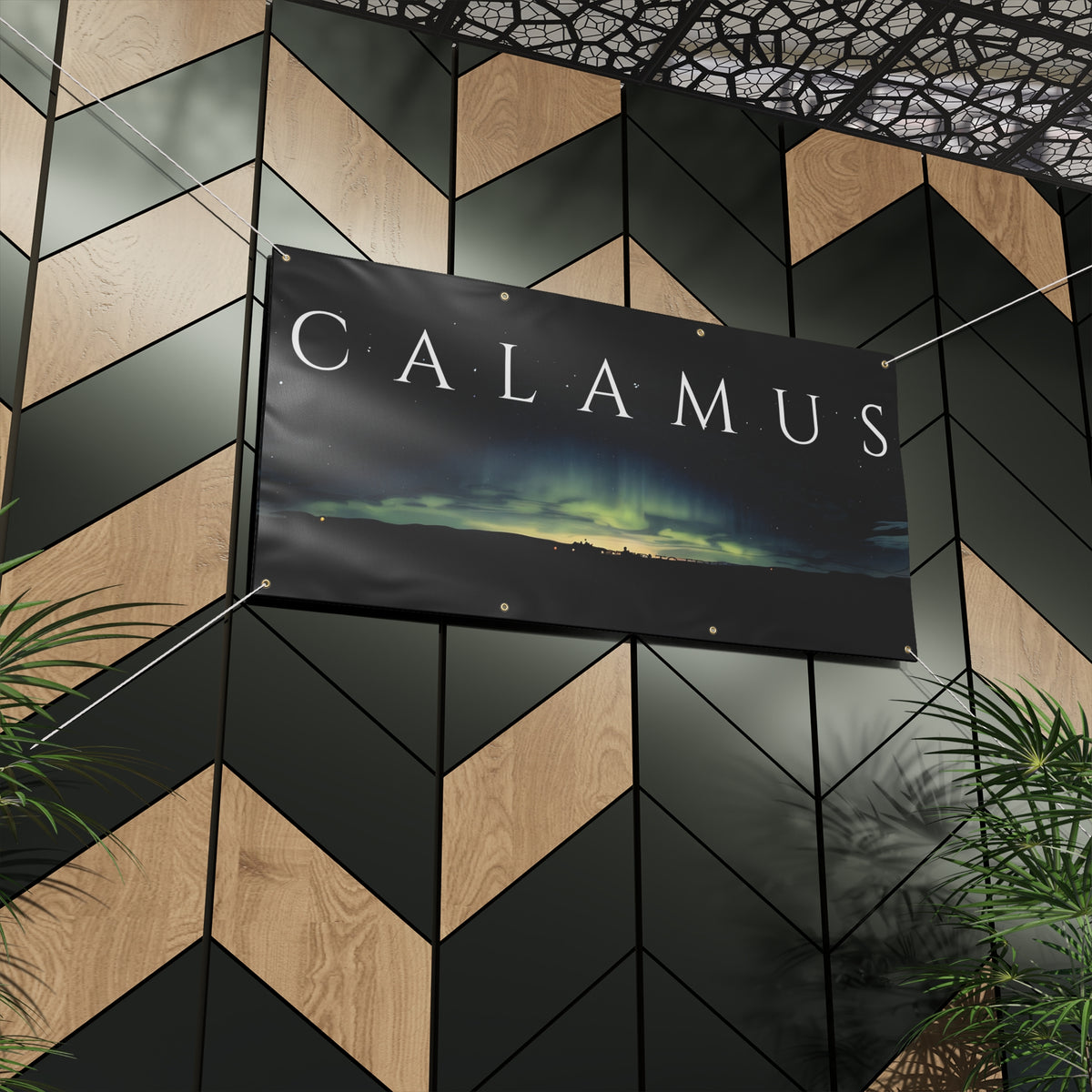 Calamus Northern Lights Matte Banner — Scenic Outdoor/Indoor Sign