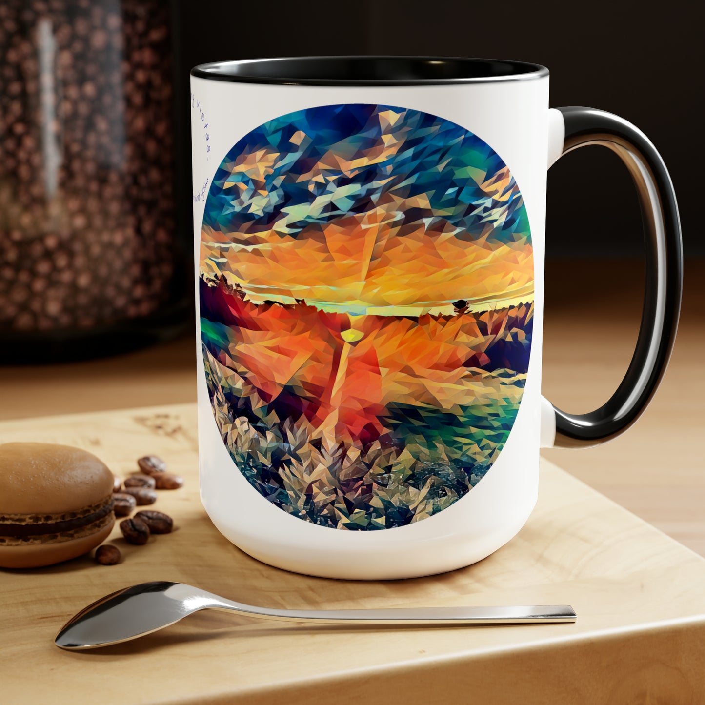 Intriguing Vistas™ Sunset Series Two-Tone Coffee Mugs, 15oz