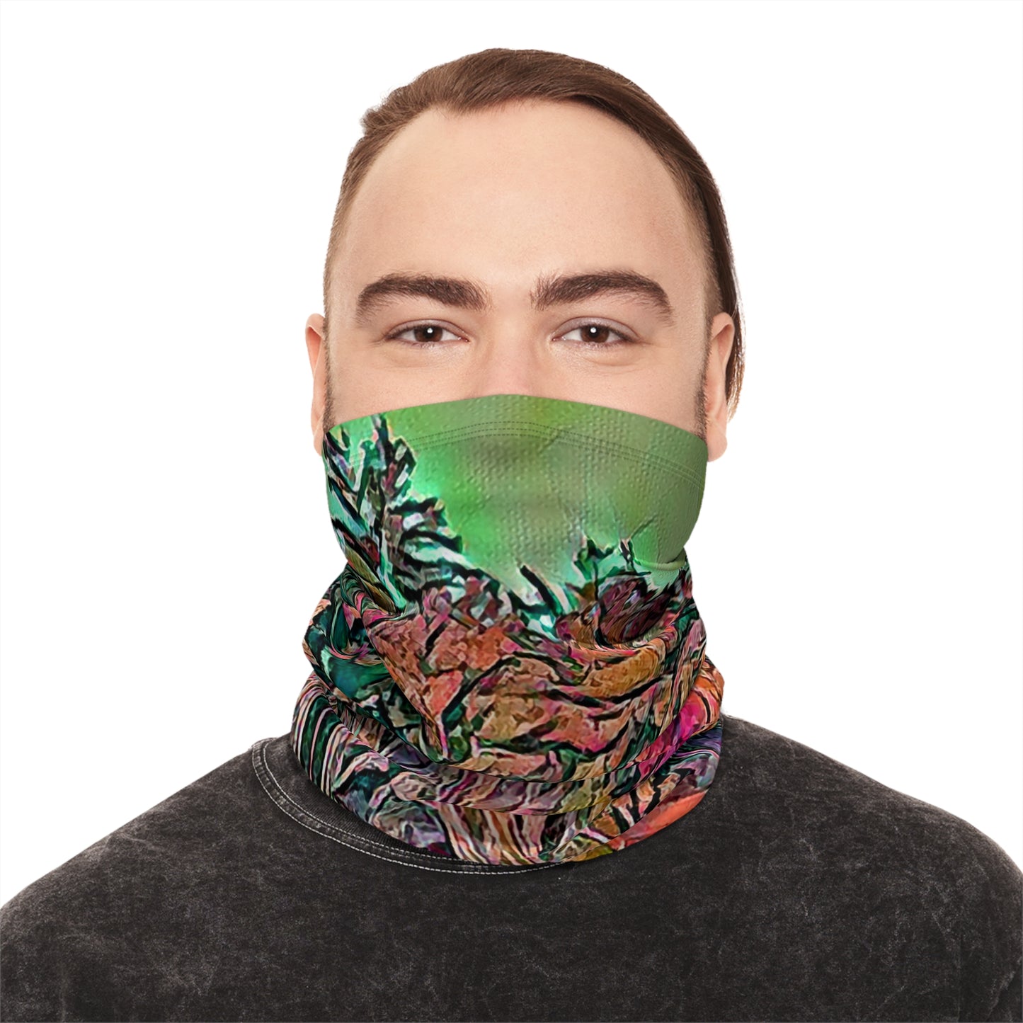 Custom Unisex Adult Winter Neck Gaiter With Drawstring From The Scenery Series At Intriguing Vistas