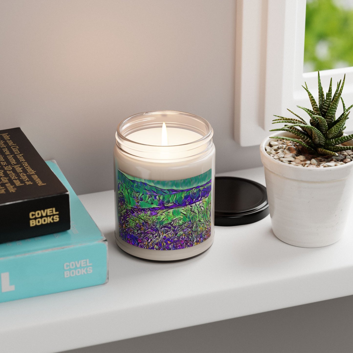 Custom Printed Candle available in five scents from the Scenery Series at Intriguing Vistas