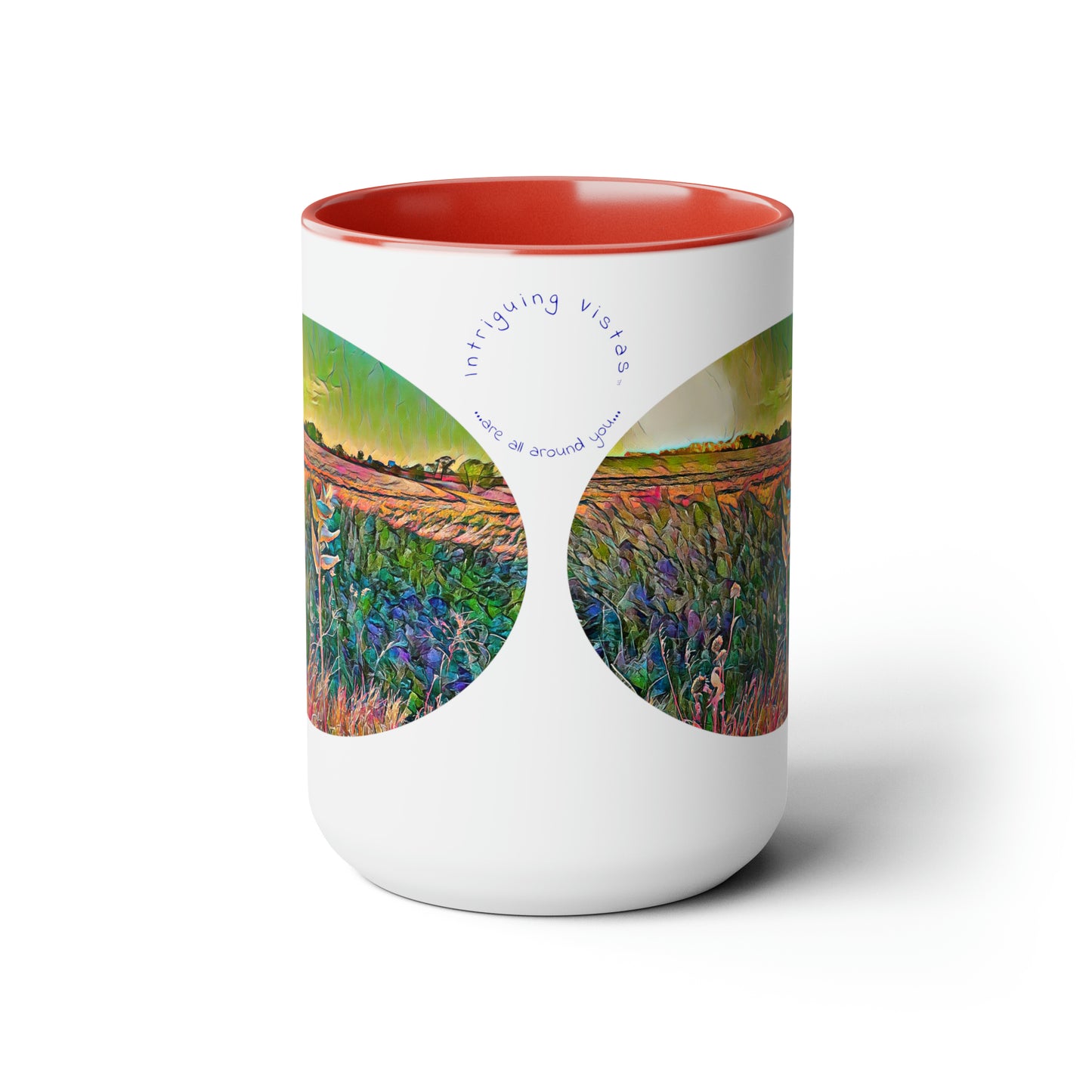 Intriguing Vistas™ Scenery Series Two-Tone Coffee Mugs, 15oz