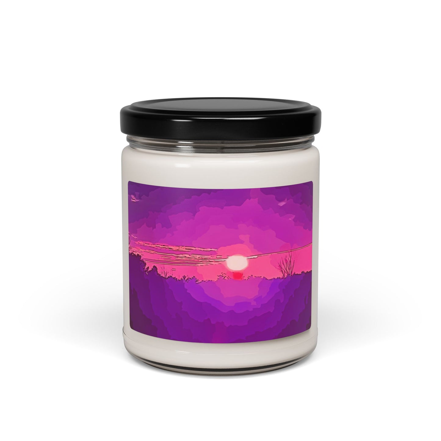 Custom Printed Candle available in five scents from the Sunset Series at Intriguing Vistas