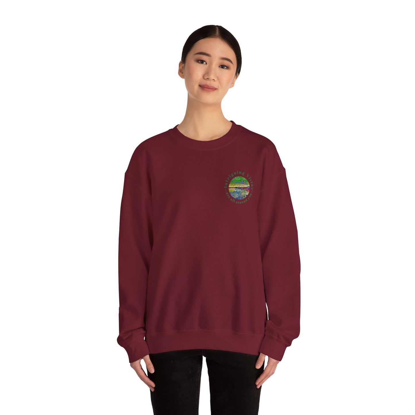 Gildan 18000 Unisex Adult Heavy Blend Crewneck Sweatshirt Available in Multiple Colors from the Scenery Series at Intriguing Vistas