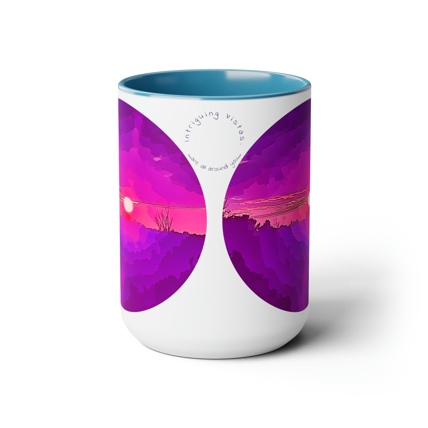 Intriguing Vistas™ Sunset Series Two-Tone Coffee Mugs, 15oz