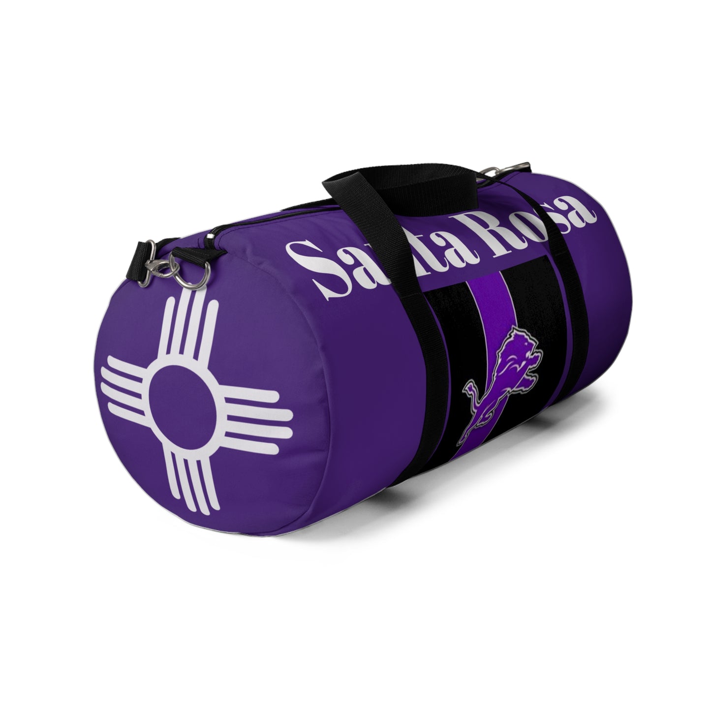 Santa Rosa Duffel Bag Purple w/ Jumping Lion/Zia