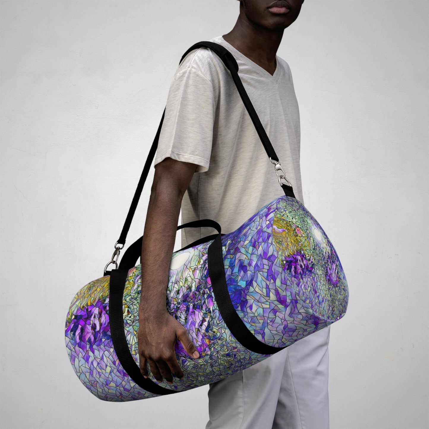 Custom Duffel Bag available in two sizes from the Night Sky Series at Intriguing Vistas