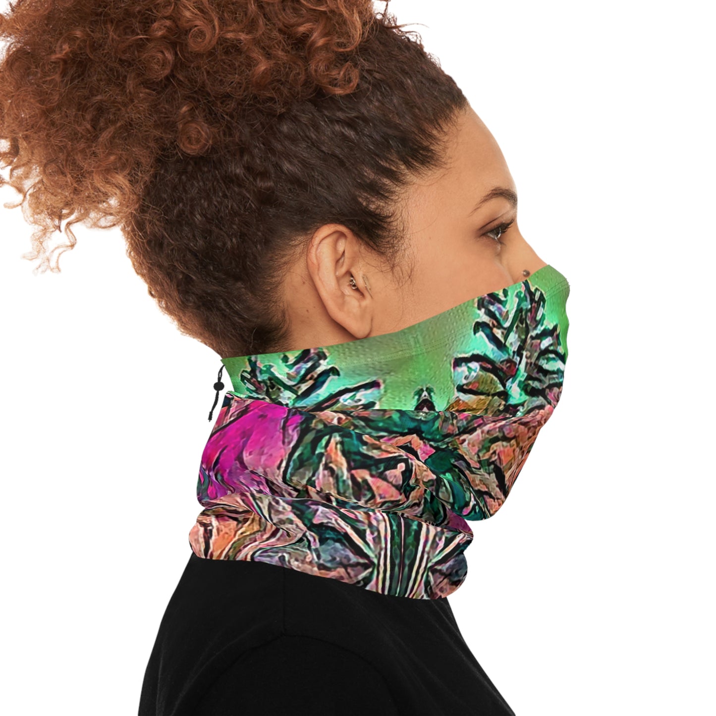 Custom Unisex Adult Winter Neck Gaiter With Drawstring From The Scenery Series At Intriguing Vistas