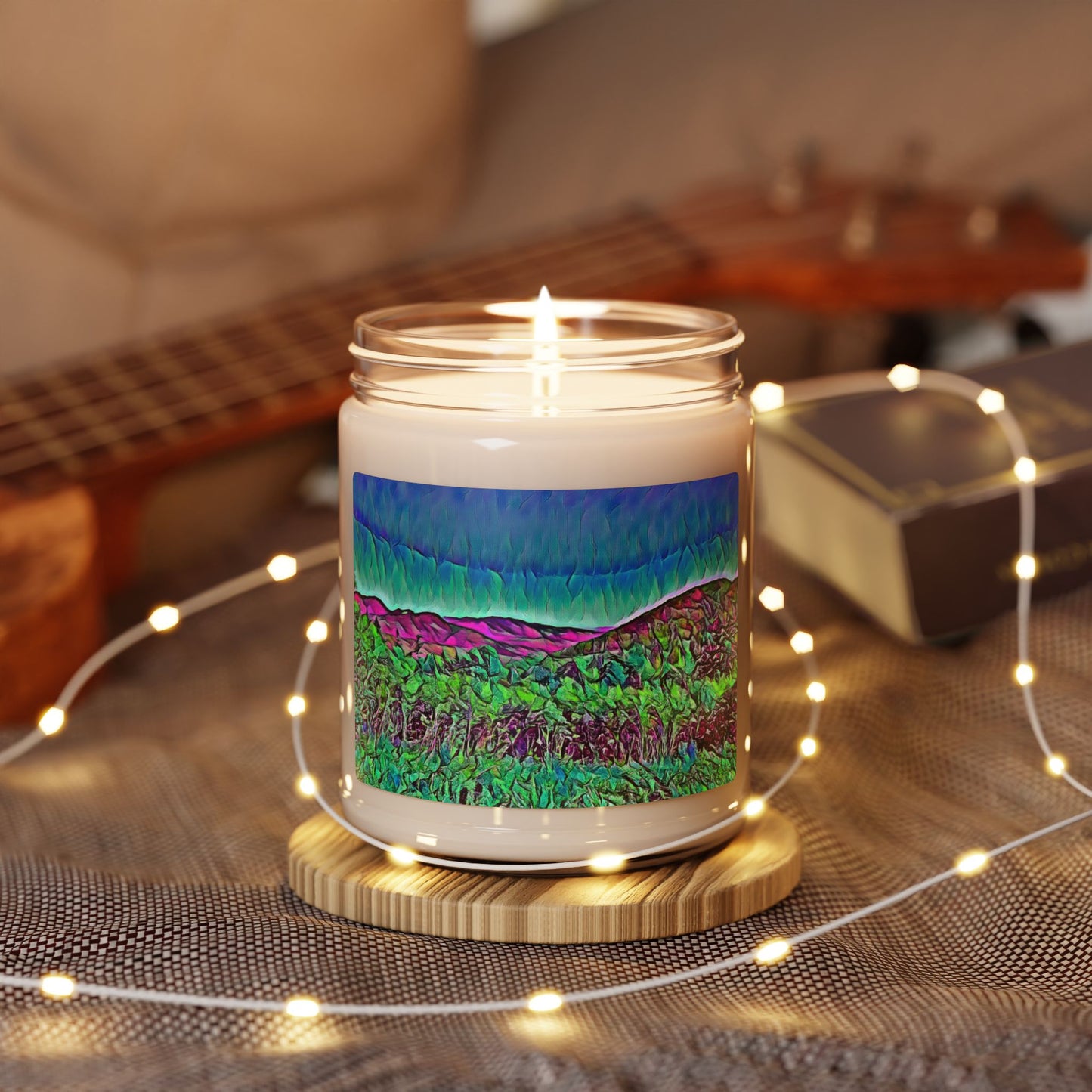 Custom Printed Candle available in five scents from the Scenery Series at Intriguing Vistas