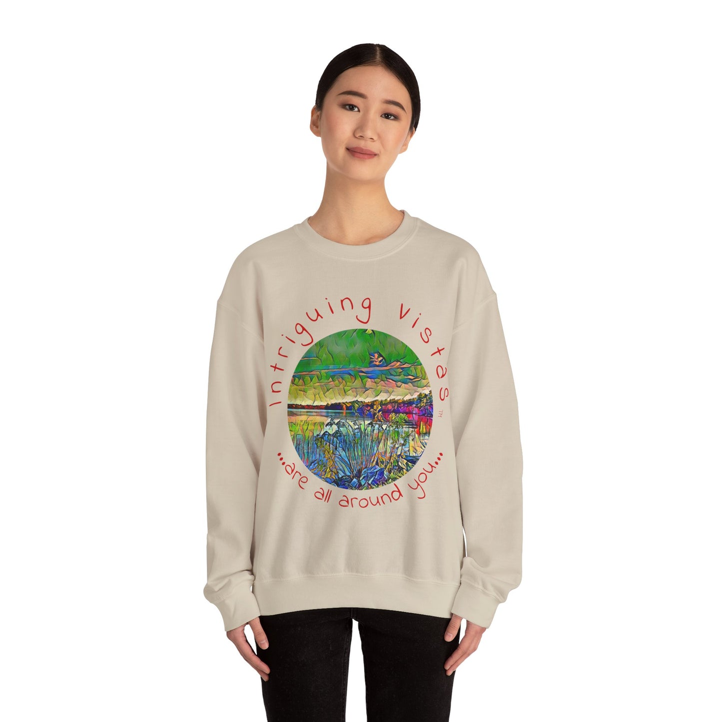 Intriguing Vistas™ Scenery Series Unisex Heavy Blend™ Crewneck Sweatshirt in 7 colors!