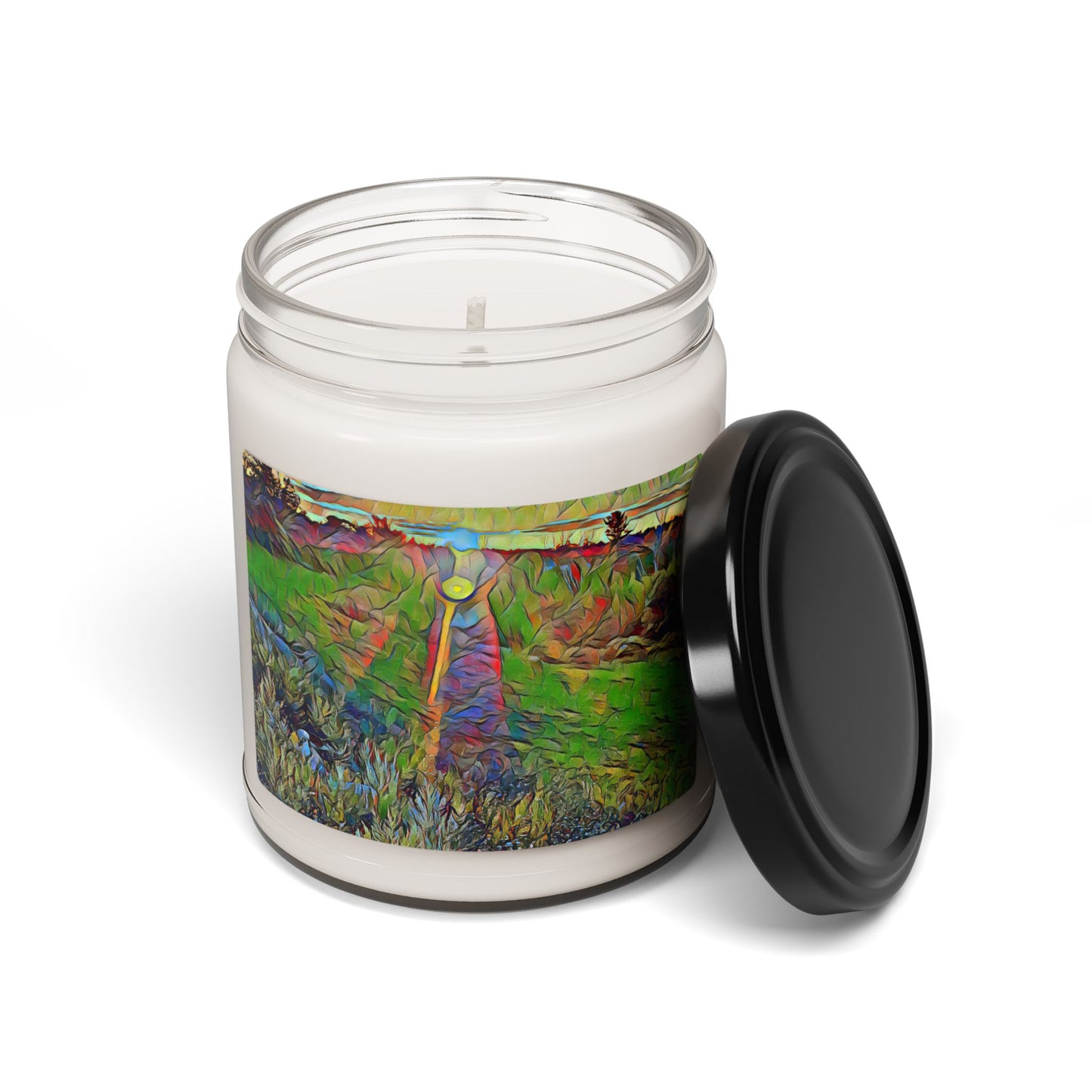 Custom Printed Candle available in five scents from the Sunset Series at Intriguing Vistas