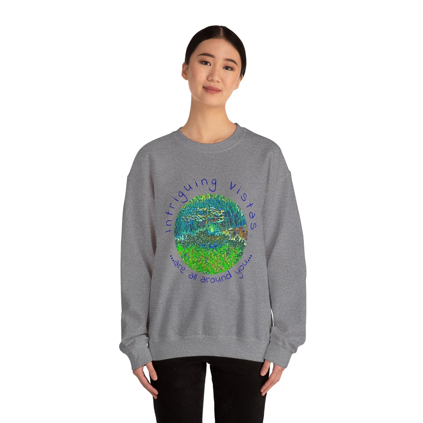 Gildan 18000 Unisex Adult Heavy Blend Crewneck Sweatshirt from the Night Sky Series at Intriguing Vistas