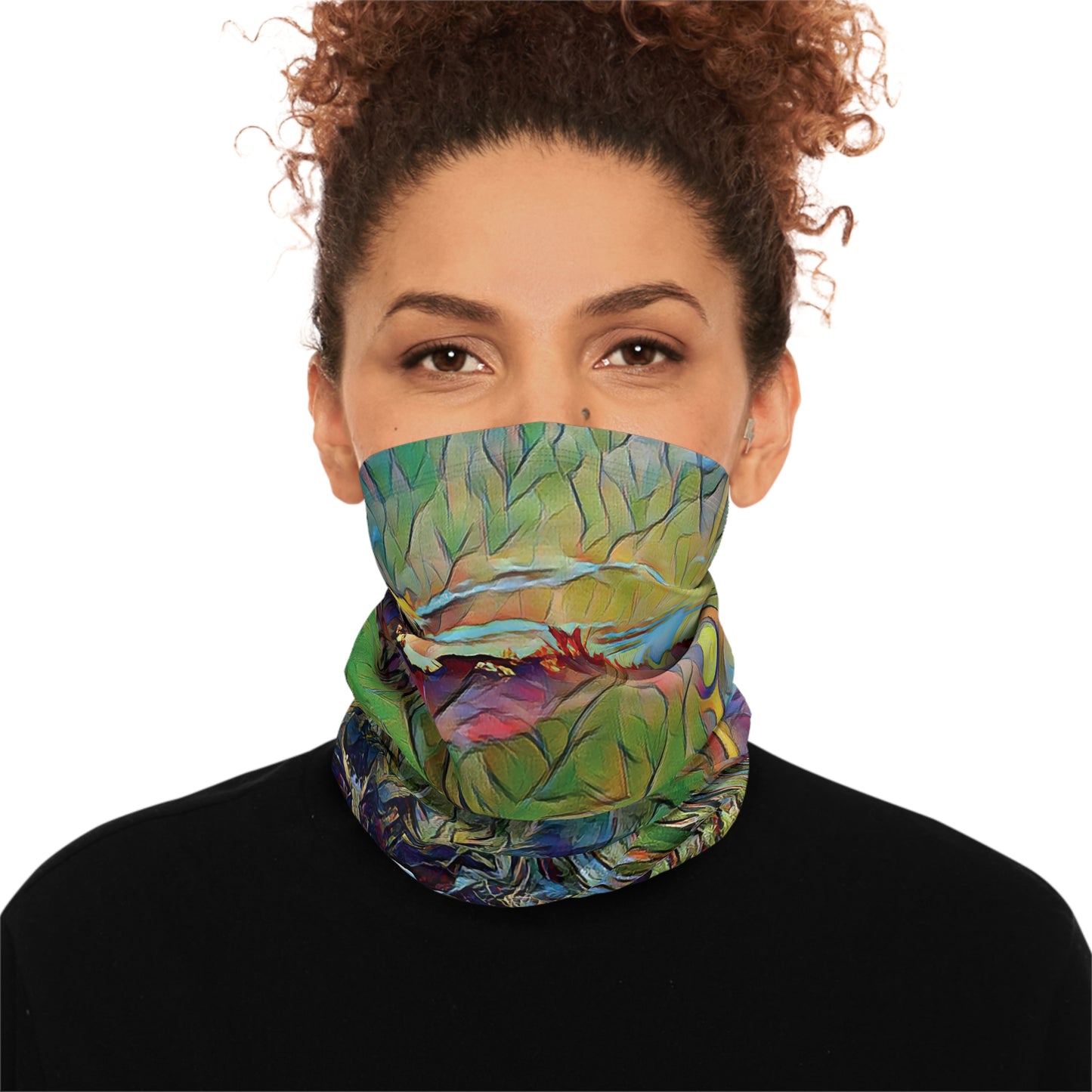 Custom Unisex Adult Winter Neck Gaiter With Drawstring From The Sunset Series At Intriguing Vistas