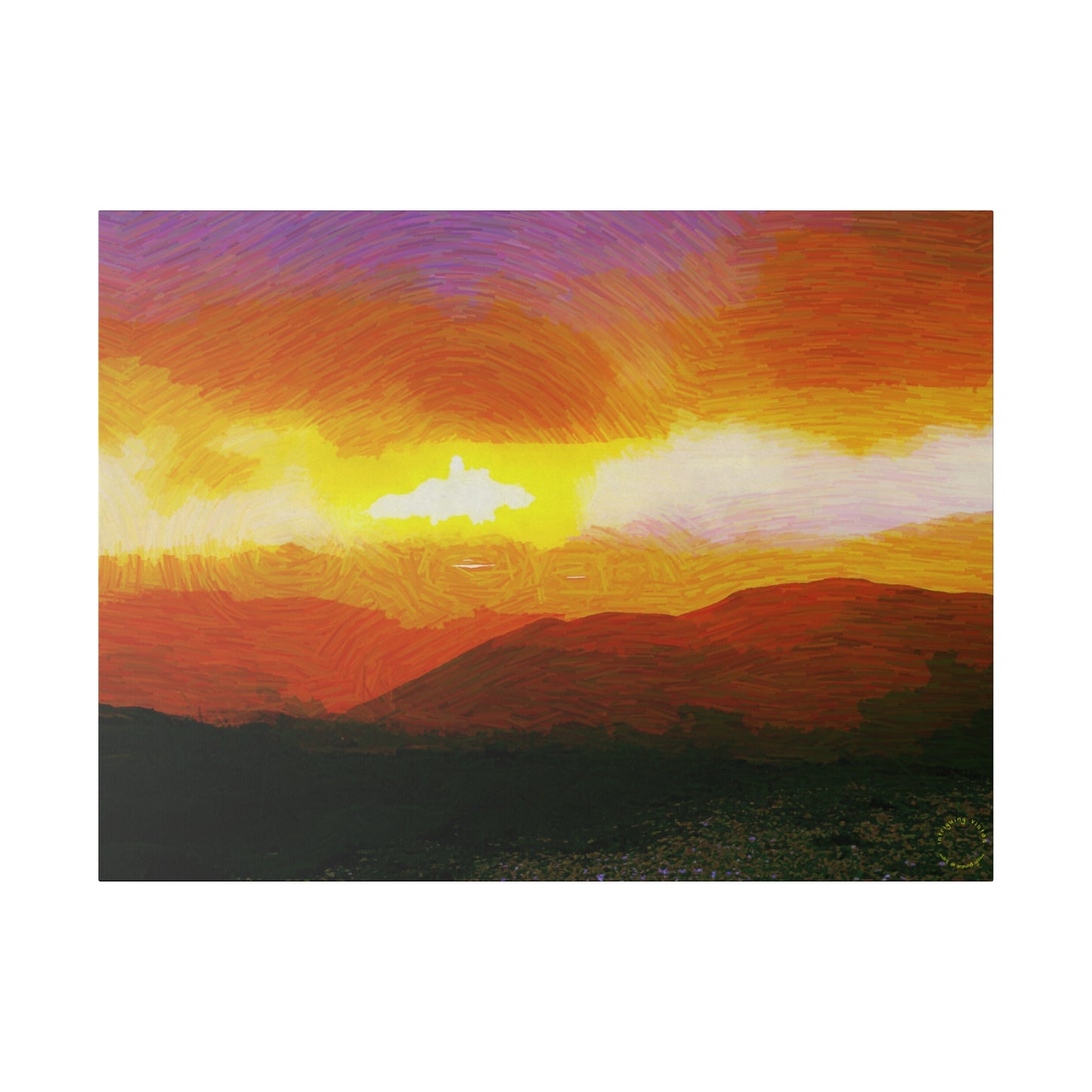 Intriguing Vistas™ Sunset Series Matte Canvas Print in 12 Landscape Sizes!!