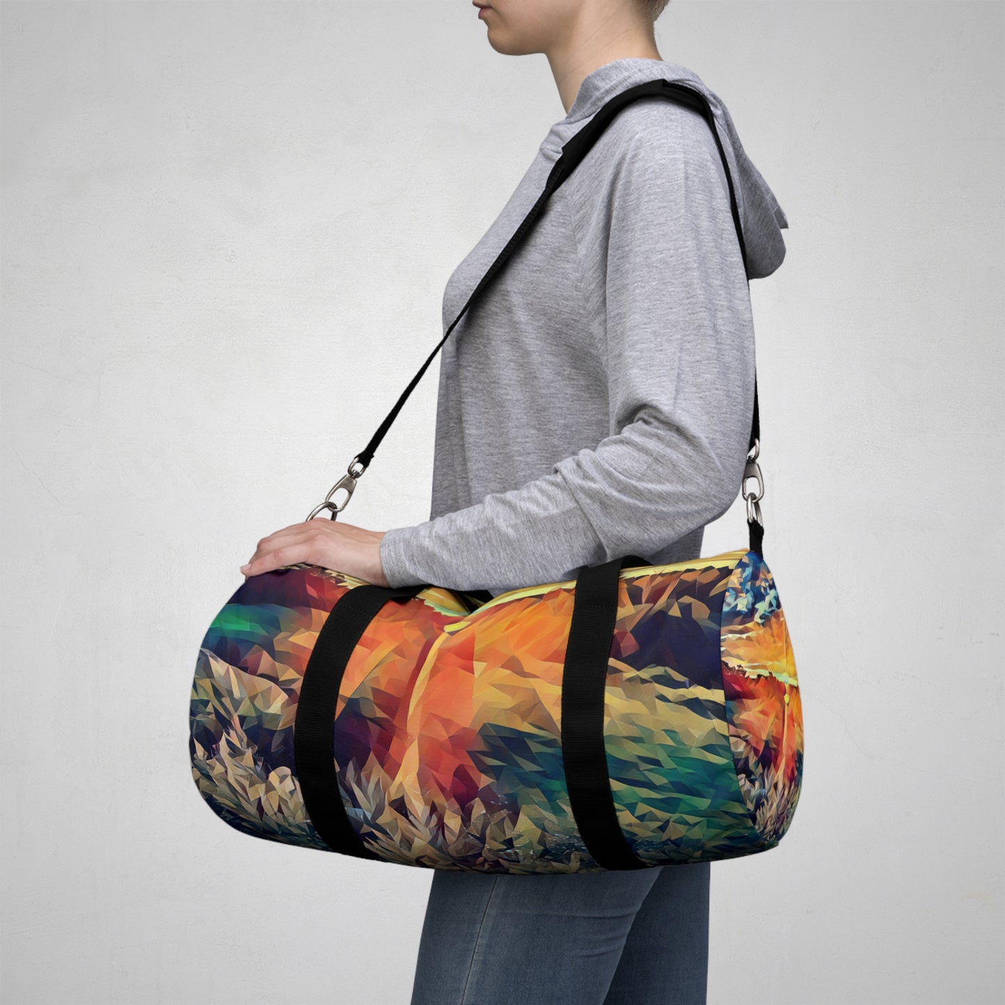 Custom Duffel Bag available in two sizes from the Sunset Series at Intriguing Vistas