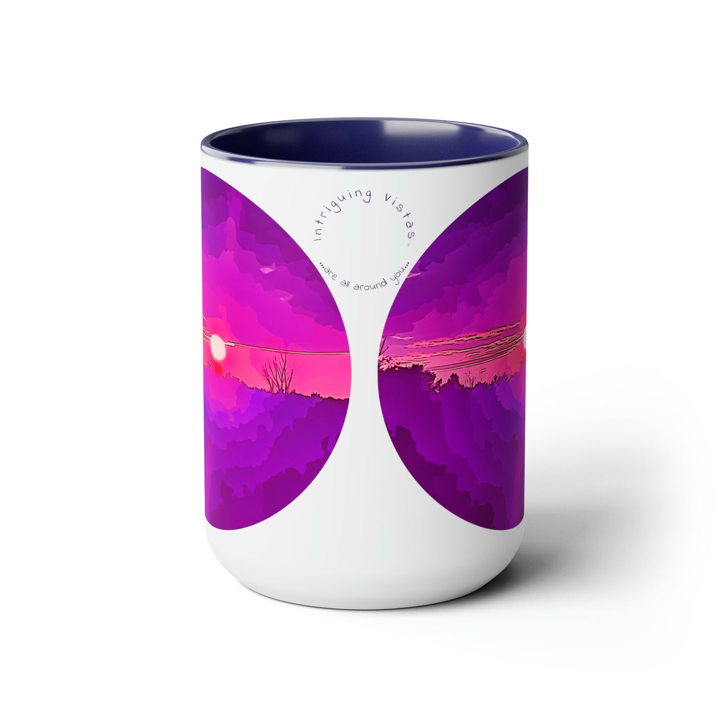 Intriguing Vistas™ Sunset Series Two-Tone Coffee Mugs, 15oz