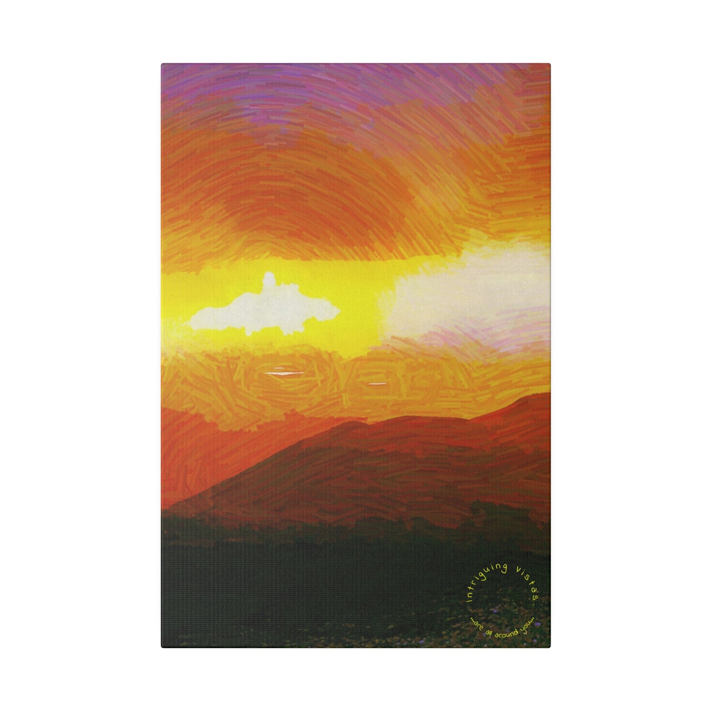 Intriguing Vistas™ Sunset Series Matte Canvas Print in 12 Portrait Sizes!!