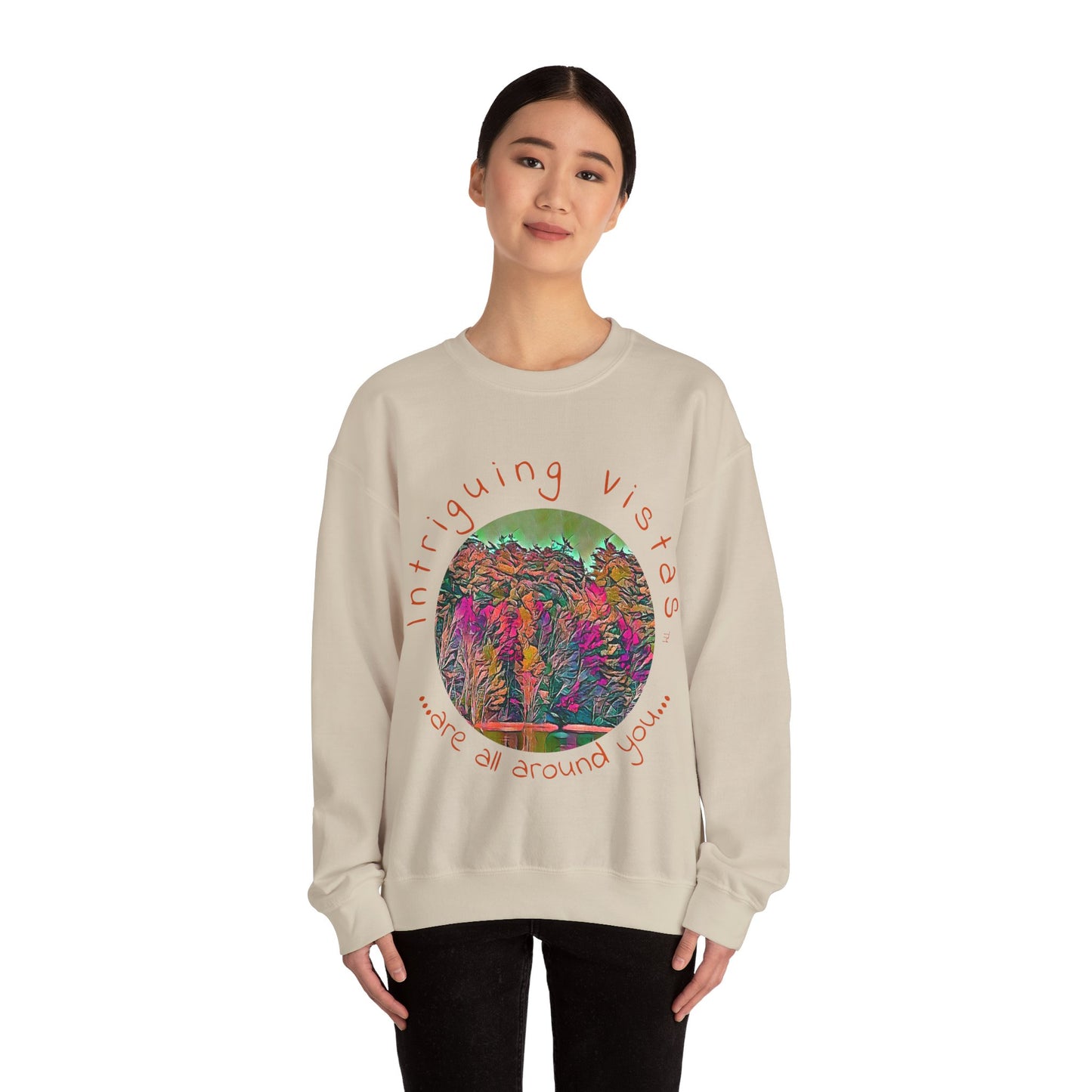 Intriguing Vistas™ Scenery Series Unisex Heavy Blend™ Crewneck Sweatshirt in 7 colors!